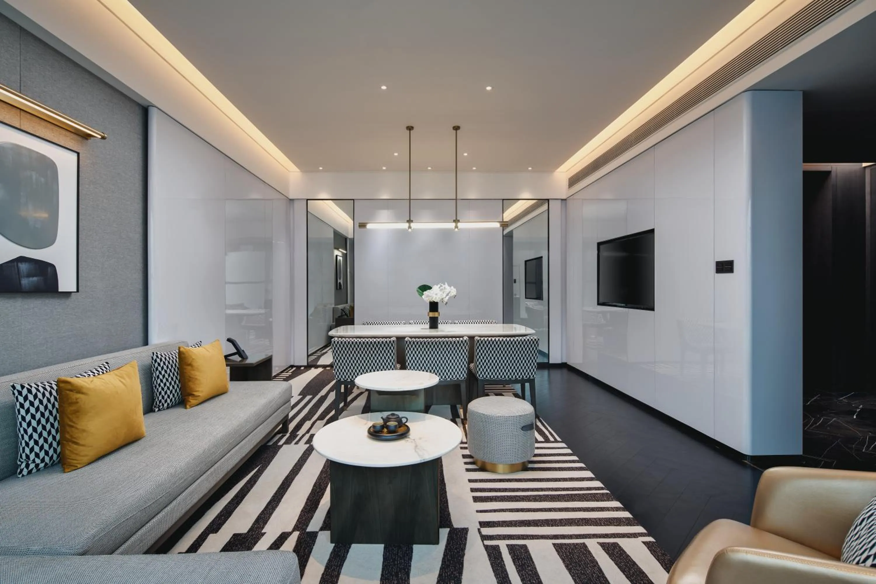 Communal lounge/ TV room in The Langbo Chengdu, in The Unbound Collection by Hyatt