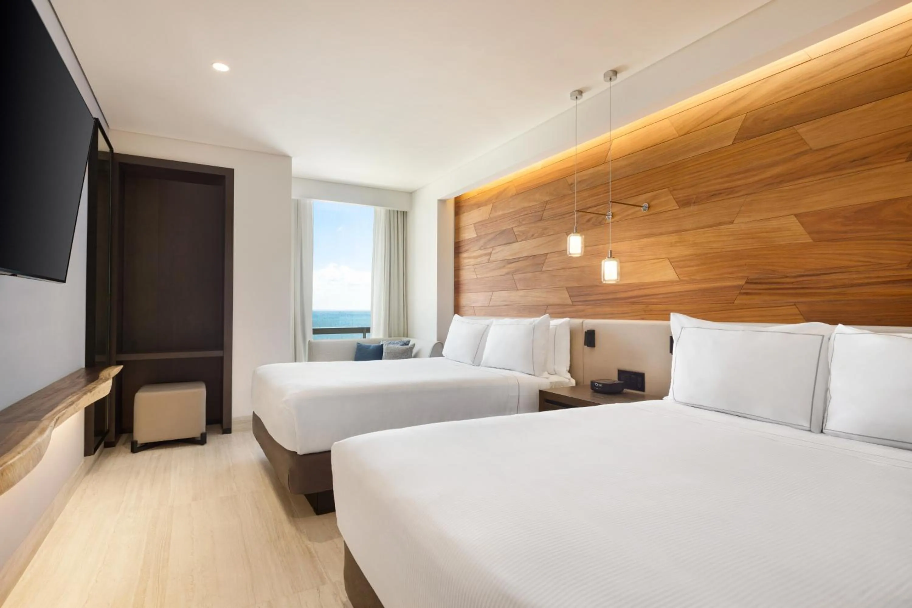 Bedroom, Bed in Hilton Cancun, an All-Inclusive Resort