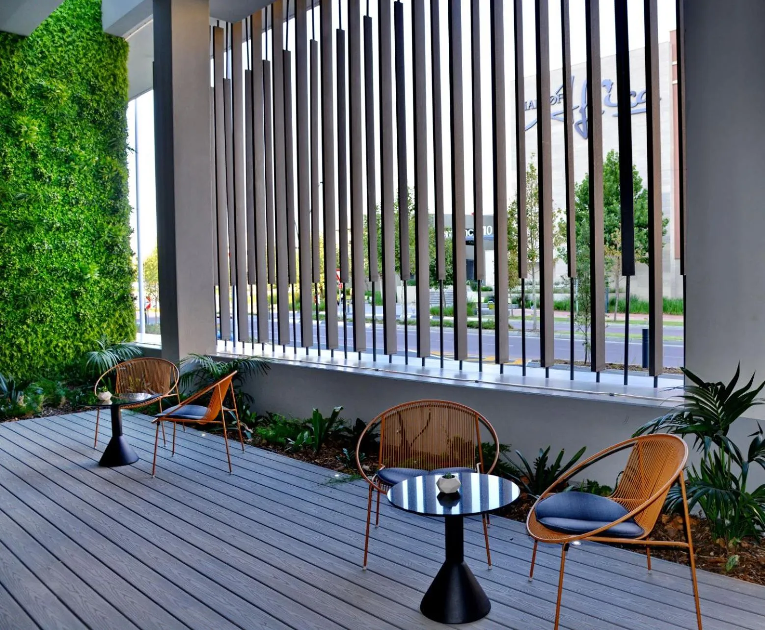 Patio in Courtyard Hotel Waterfall City