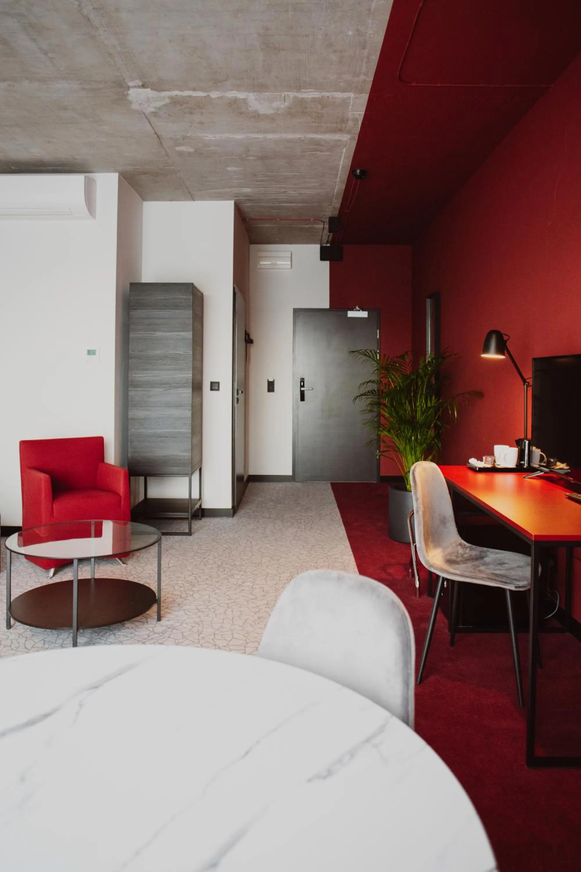 Seating area, Bed in Arche Hotel Piła