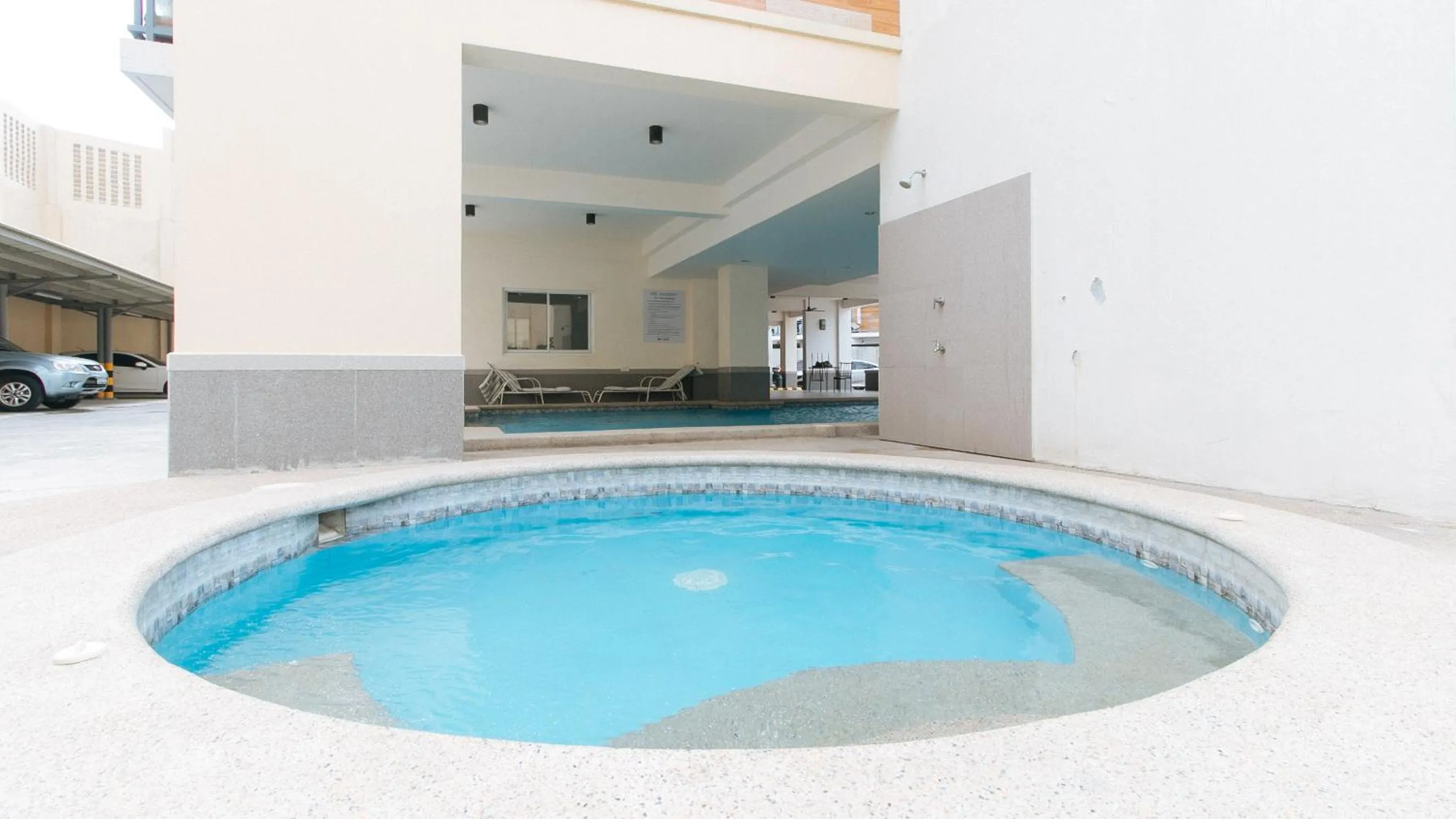 Pool view in RedDoorz Plus at Alpina Heights Paranaque