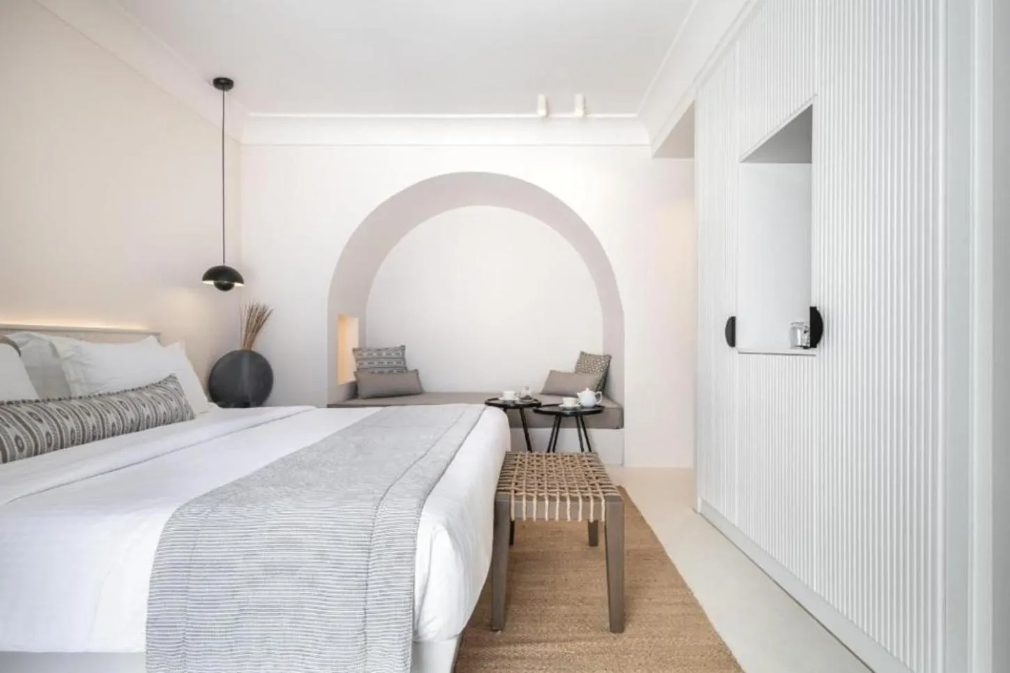 Bed in Akra Suites & Spa