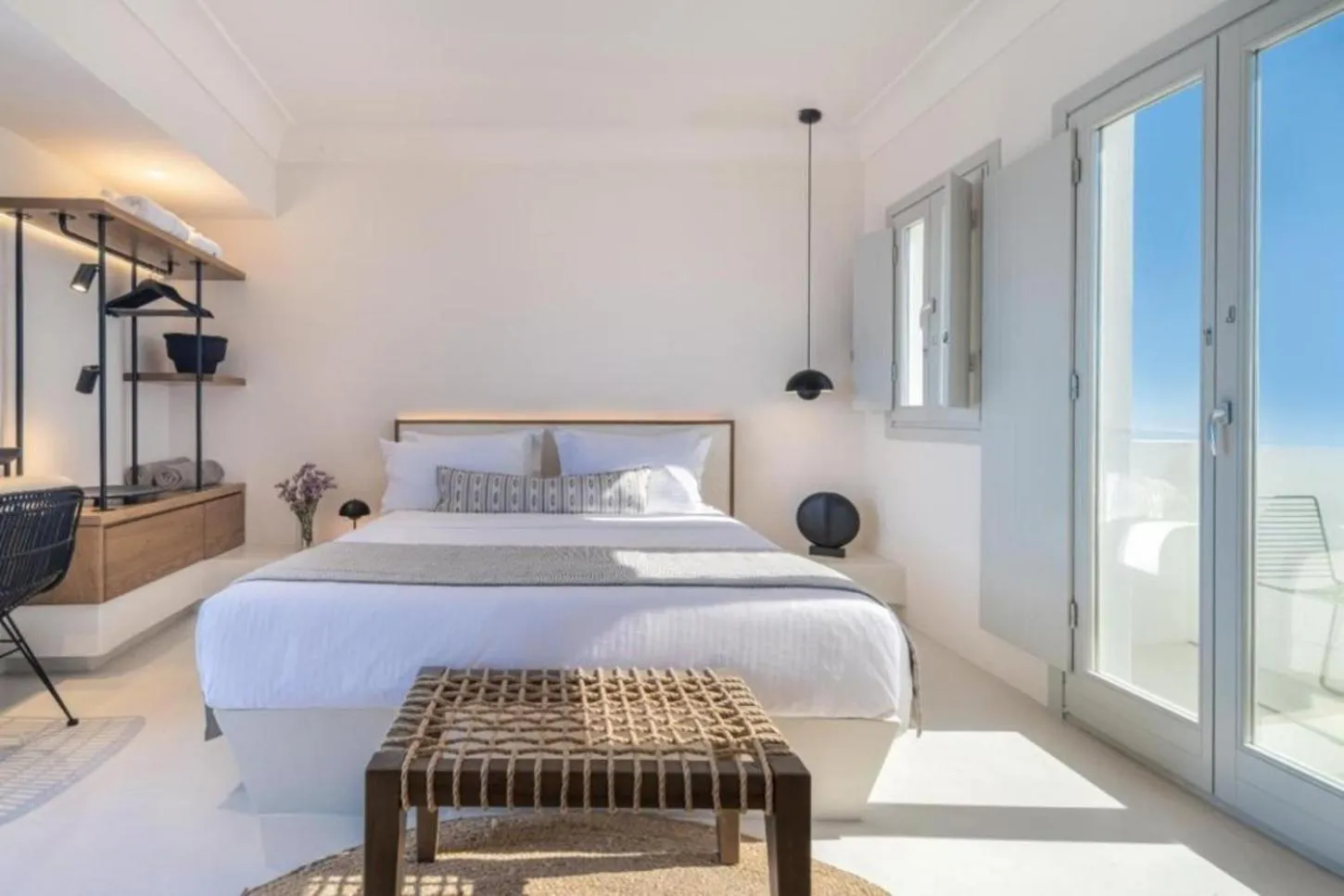 Bed in Akra Suites & Spa