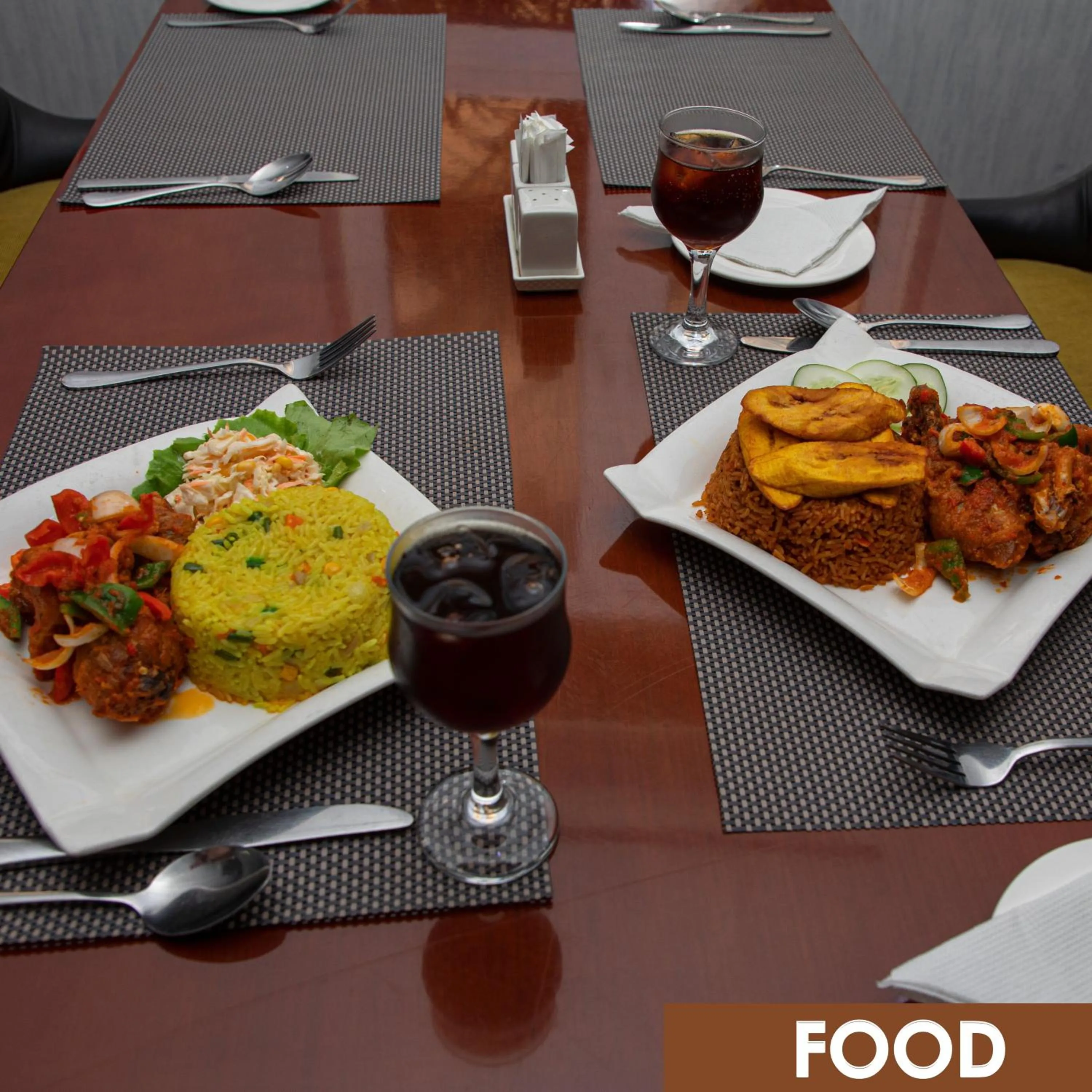Food and drinks in The Willows Nest Hotel Ibadan