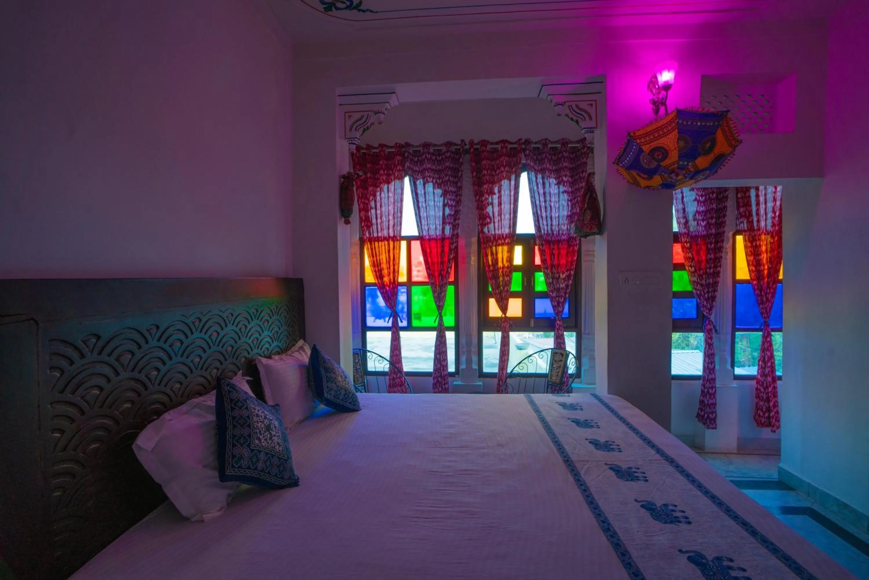 Bed in Soham Haveli Udaipur