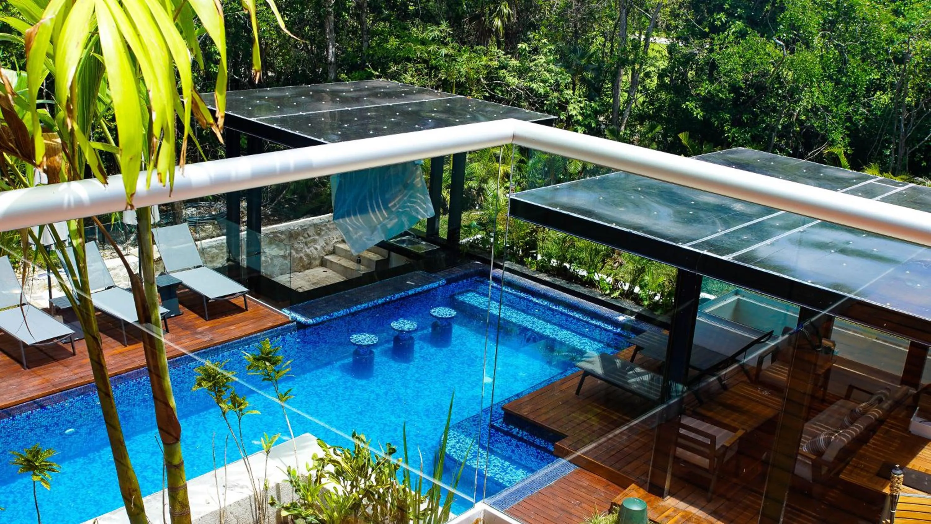 Pool view in Panther Bay Boutique Hotel