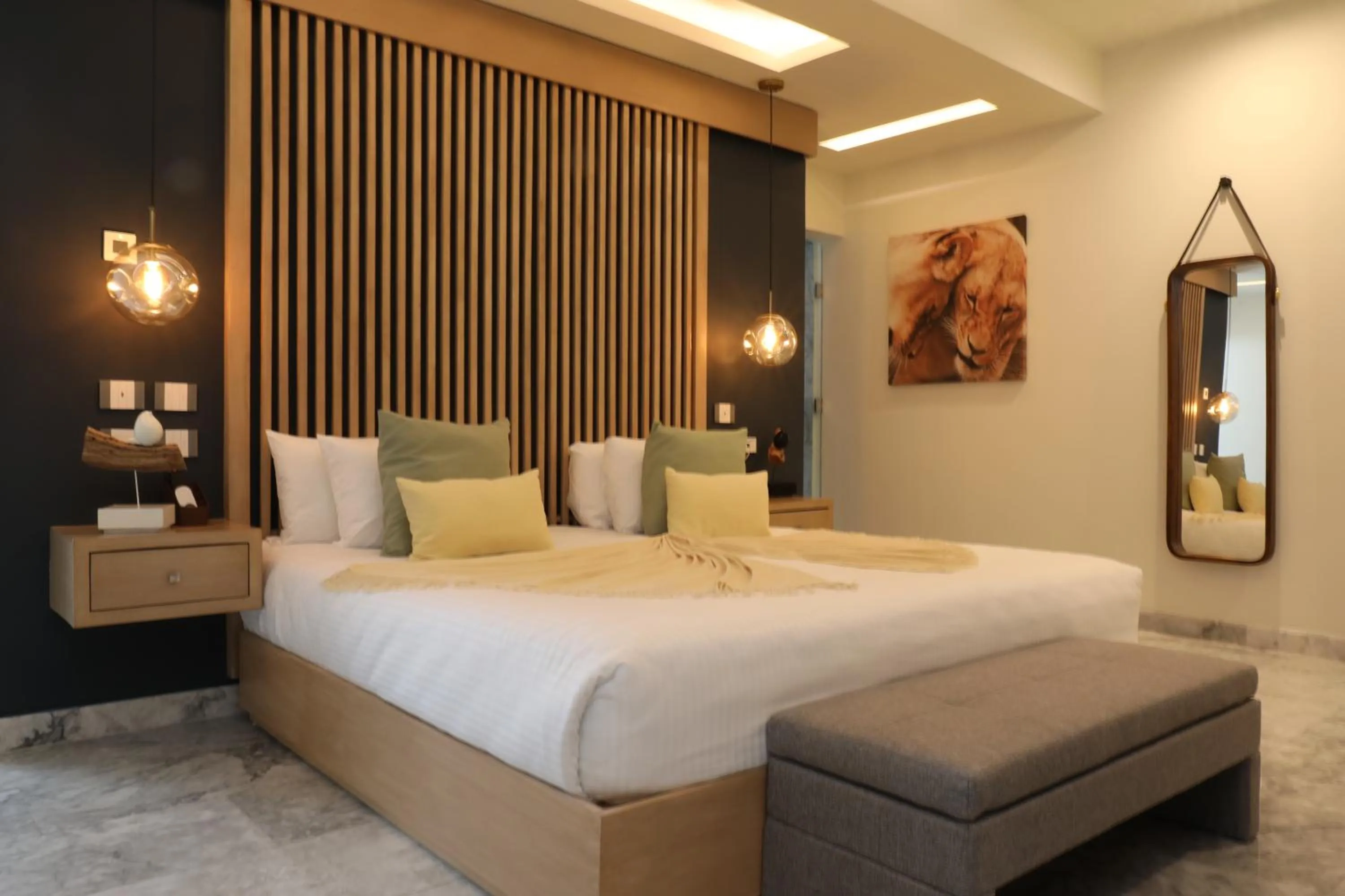 Bed in Panther Bay Boutique Hotel