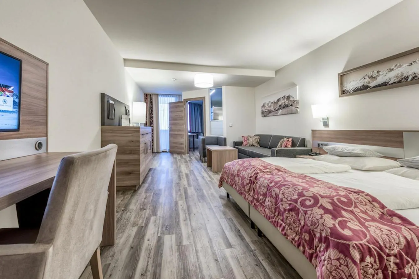 Living room, Bed in Familienhotel Christoph