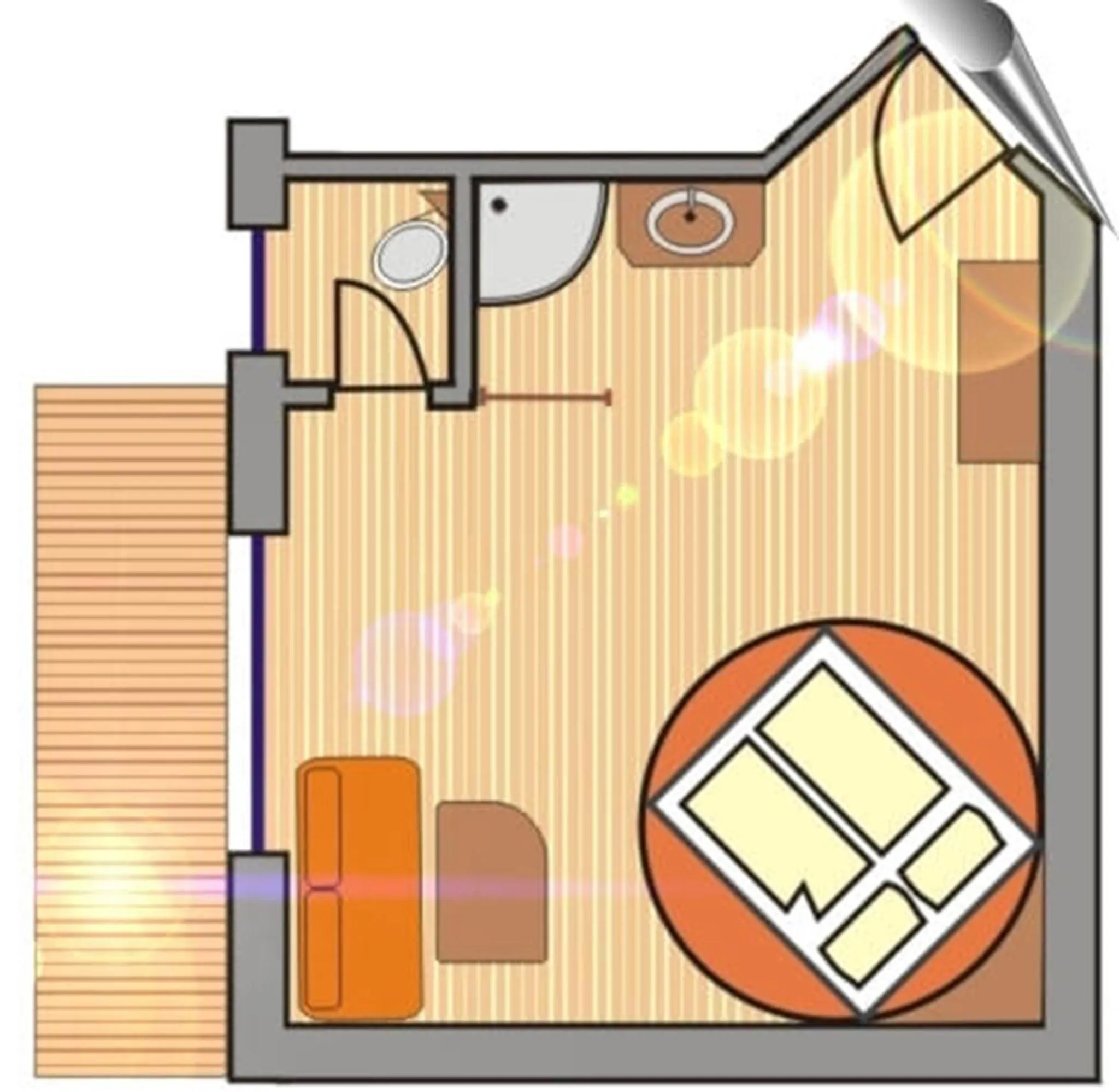 Floor plan in Bed & Breakfast Landhaus Strasser