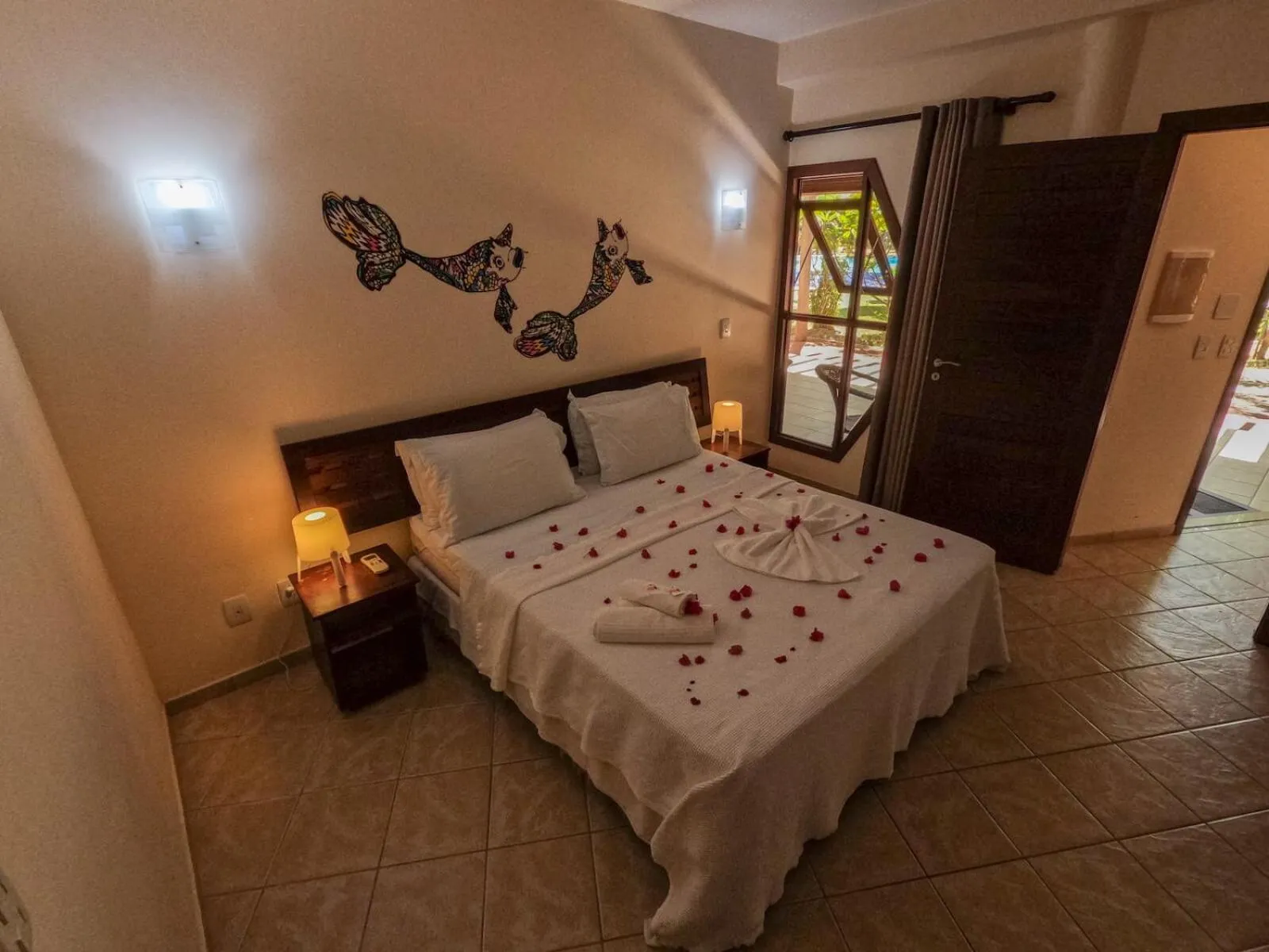 Bed in Pousada Morada dos Ventos