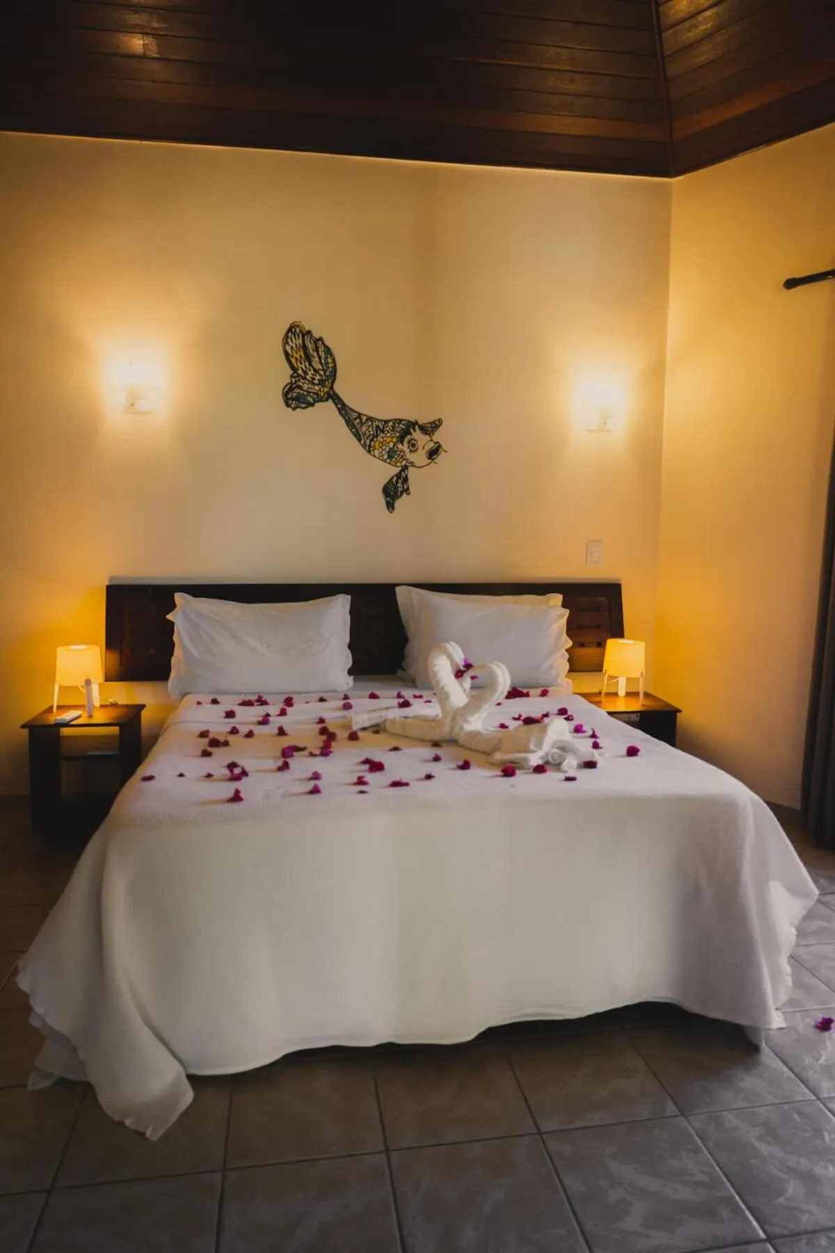 Bed in Pousada Morada dos Ventos