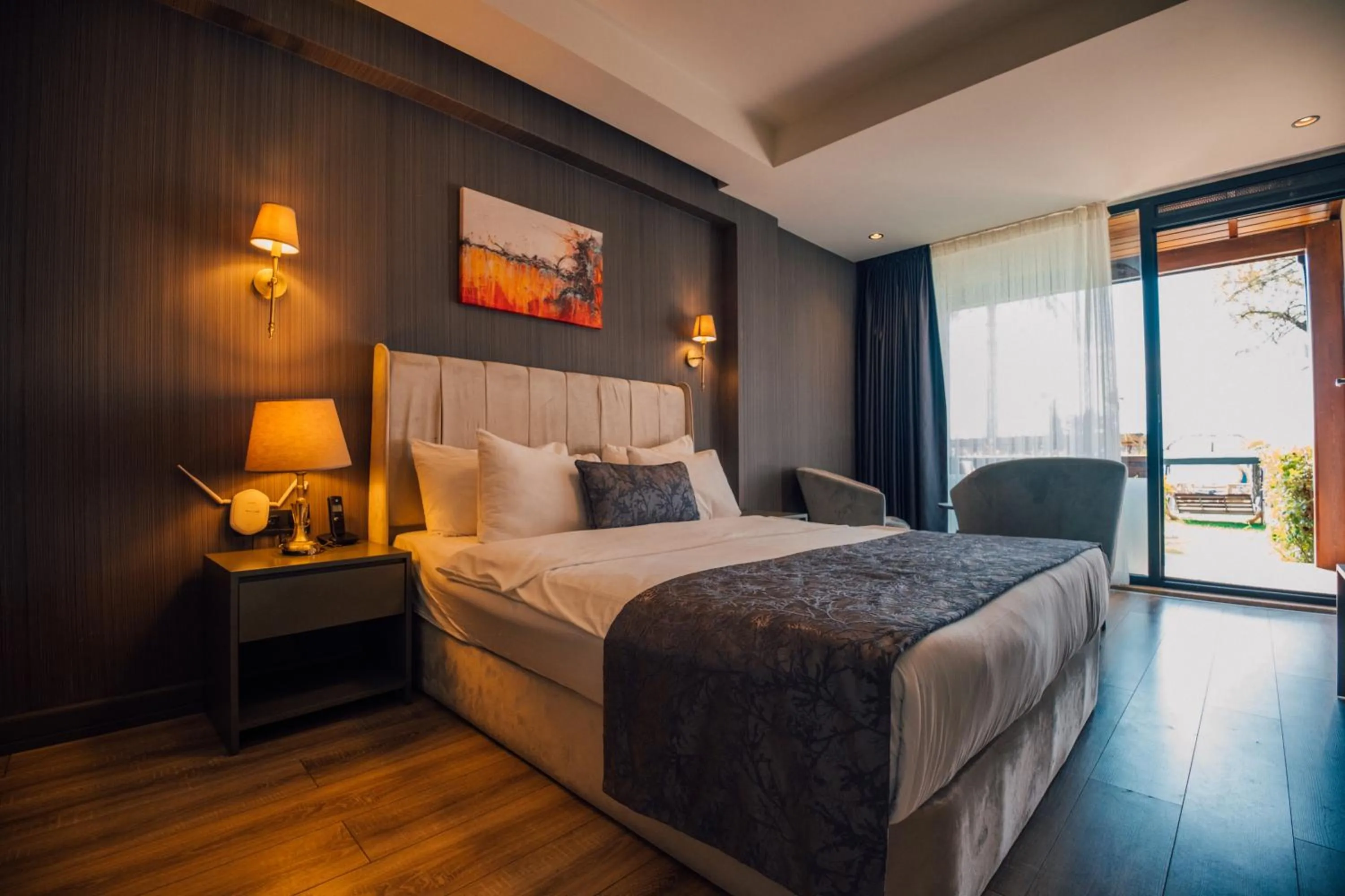 Bed in DELLAGO LUXURY HOTEL SAPANCA