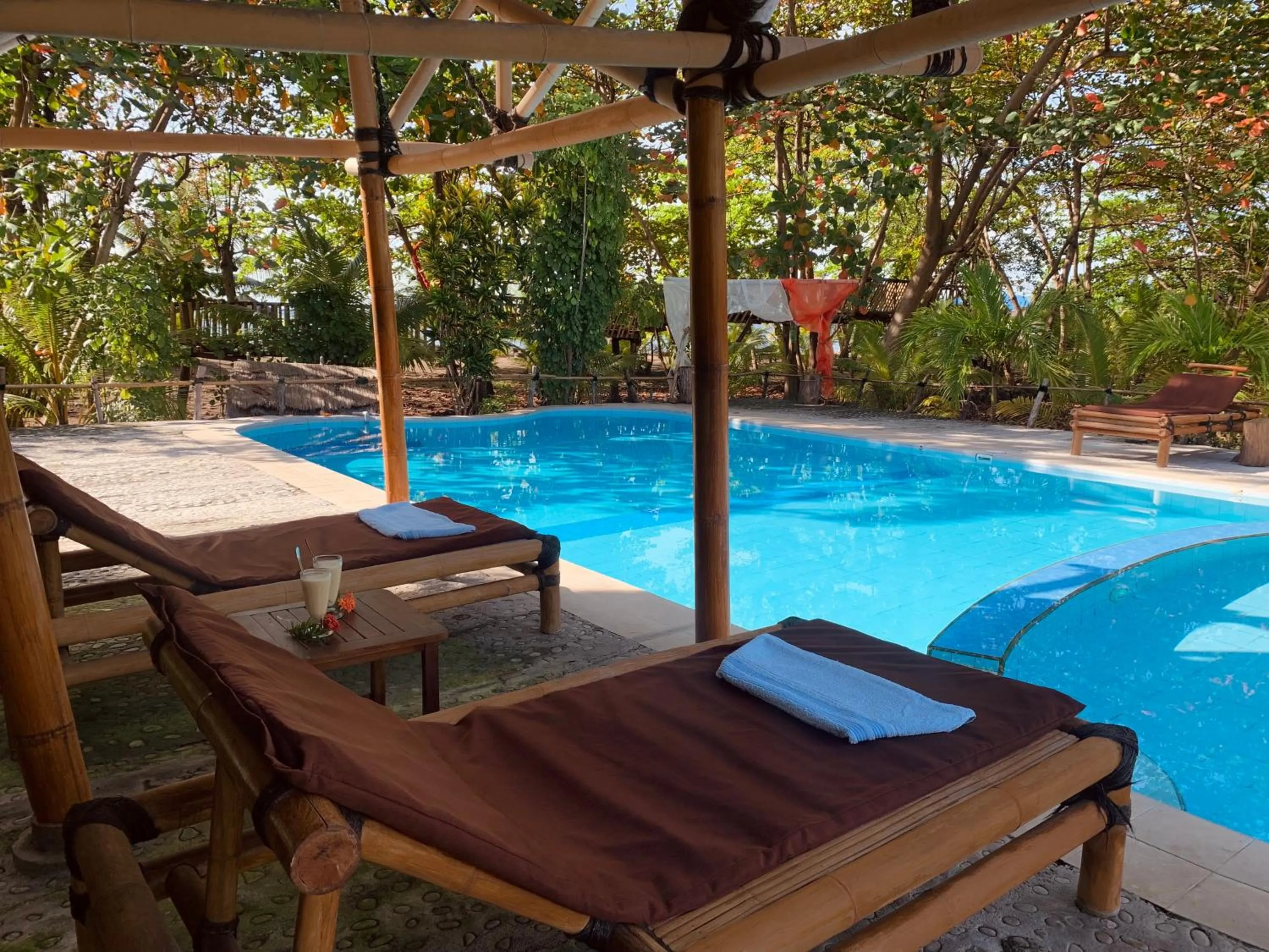 Pool view in Budi Sun Resort, Flores, Maumere
