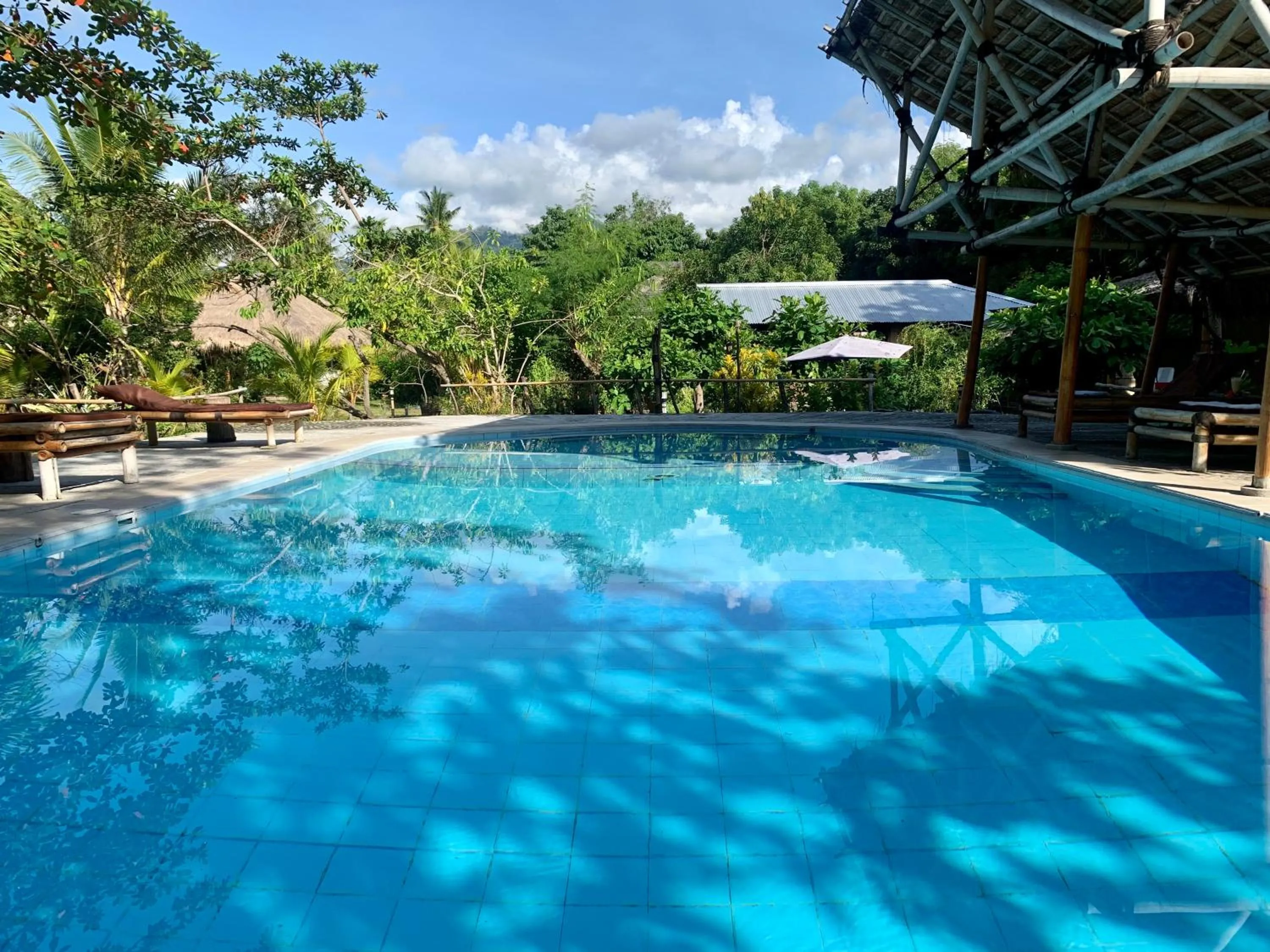 Pool view in Budi Sun Resort, Flores, Maumere