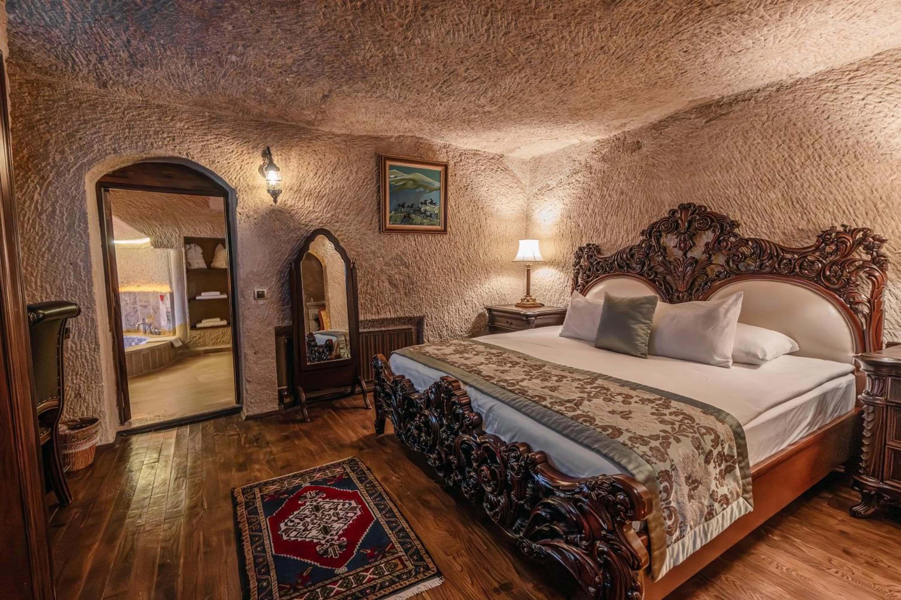 Bed in Utopia Cave Cappadocia