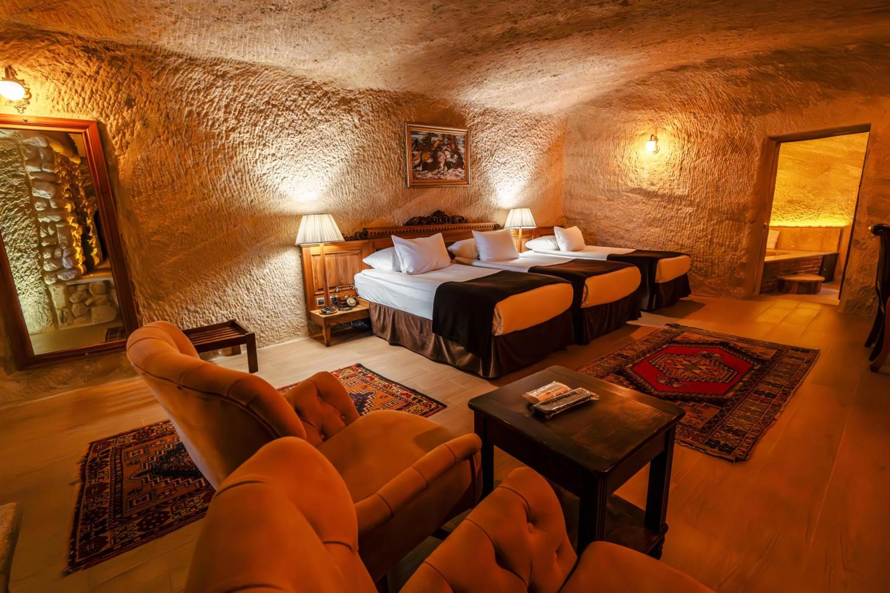 Photo of the whole room, Bed in Utopia Cave Cappadocia