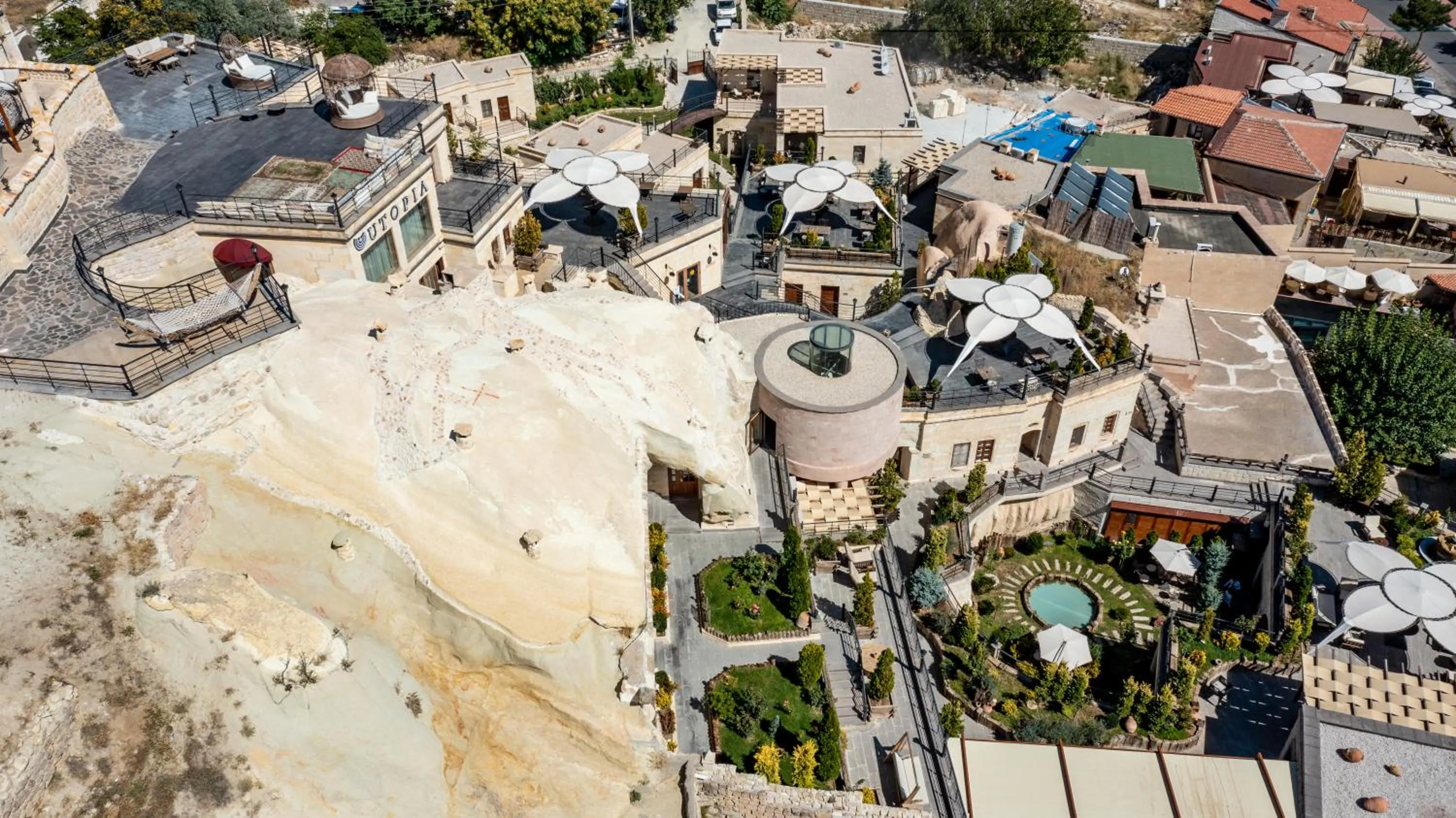 Bird's eye view in Utopia Cave Cappadocia