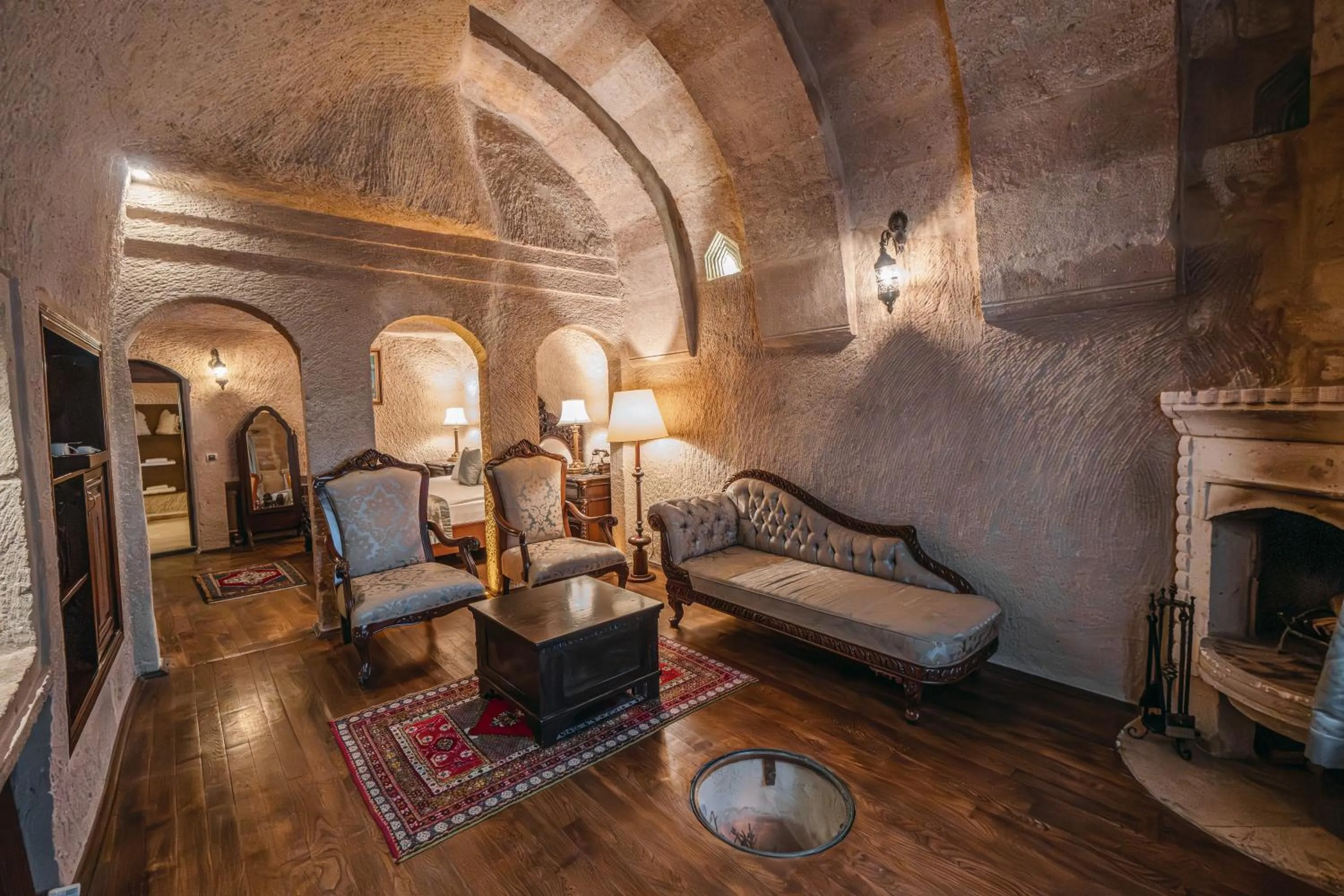 Seating area in Utopia Cave Cappadocia