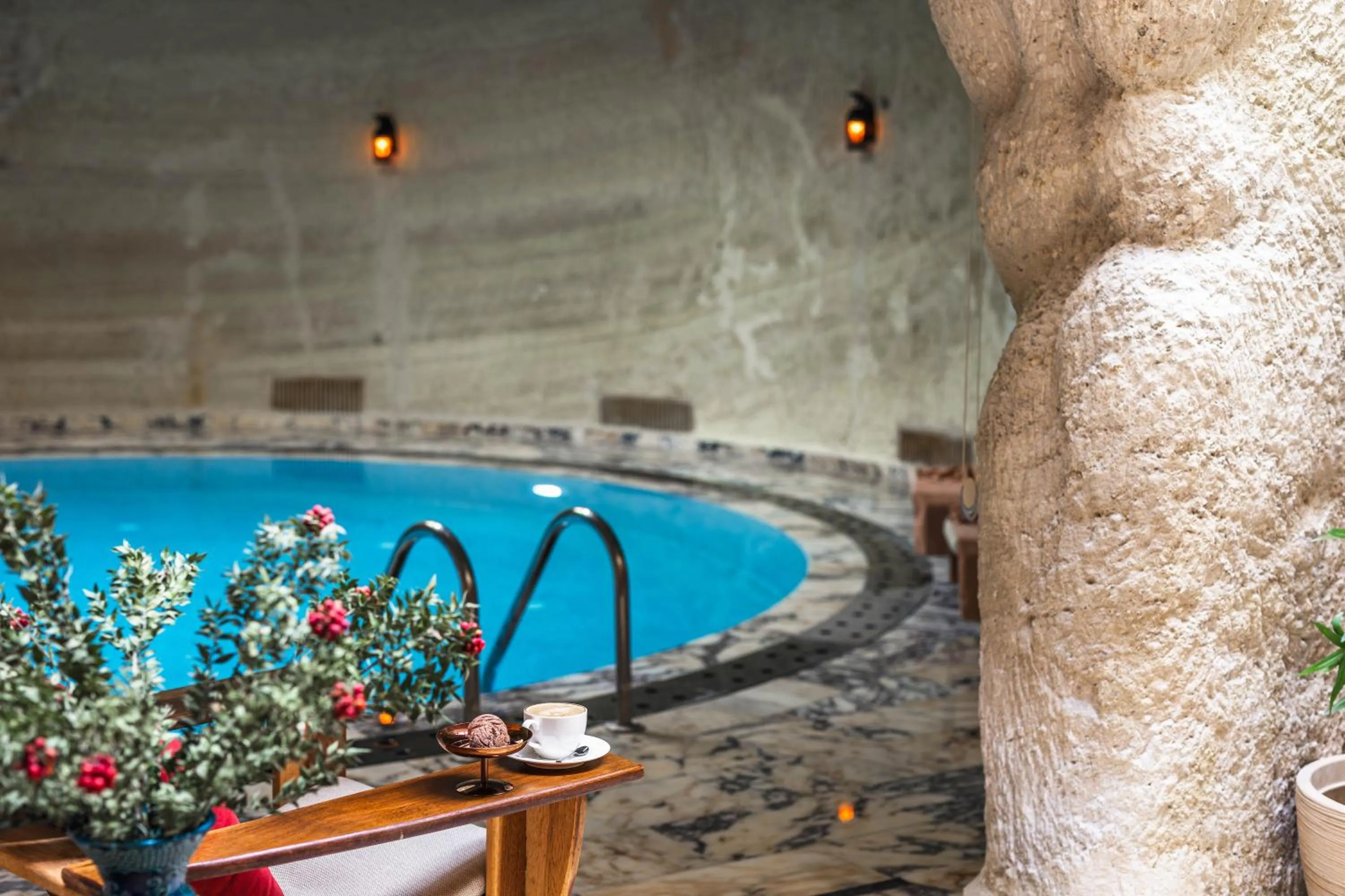 Pool view in Utopia Cave Cappadocia