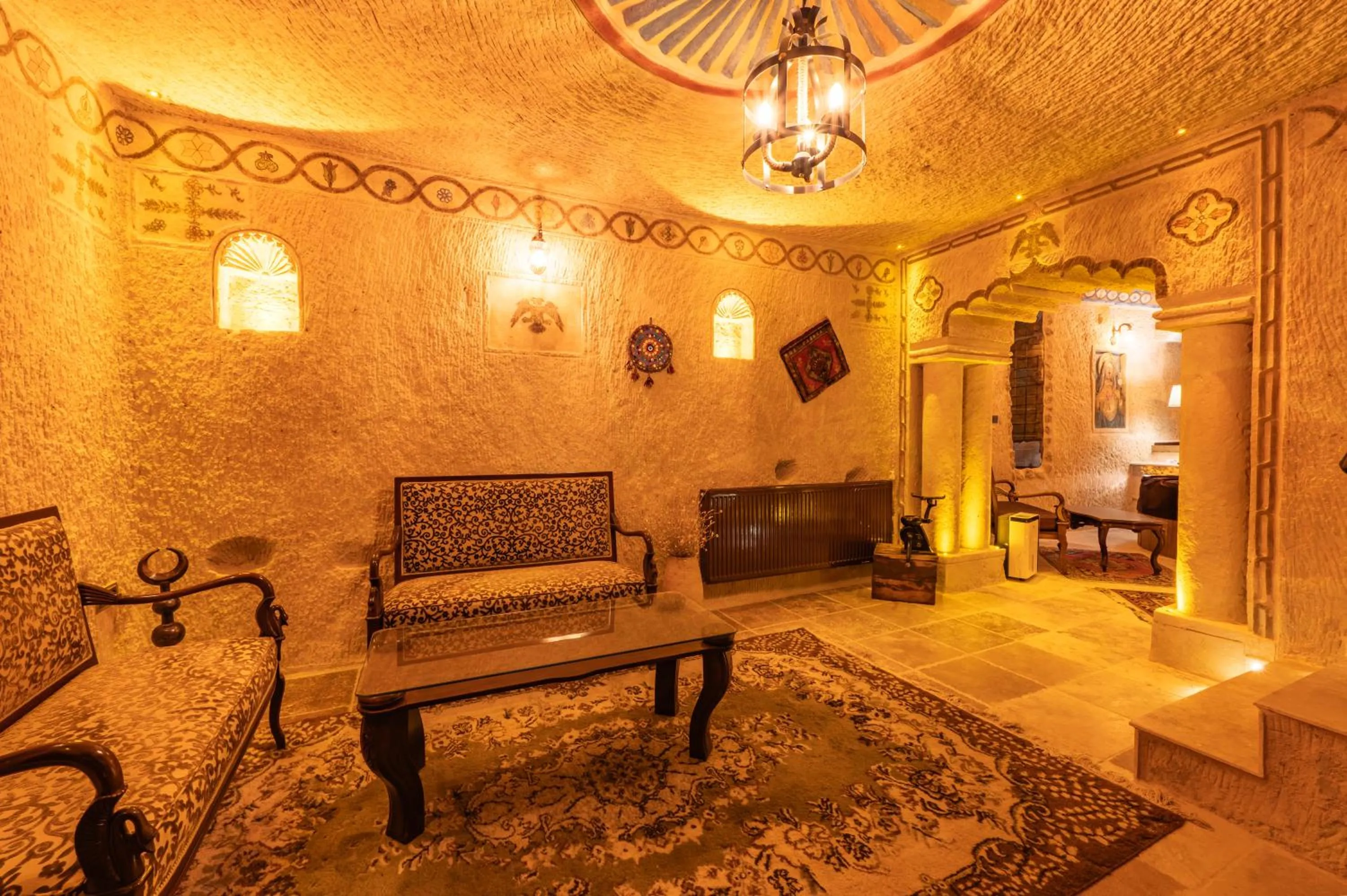 Seating area in Utopia Cave Cappadocia