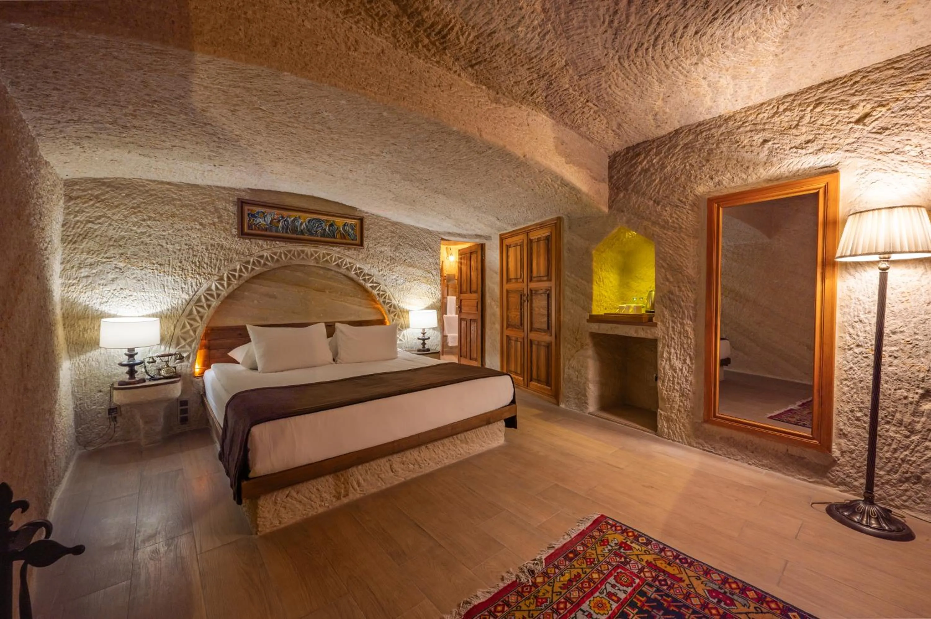 Bed in Utopia Cave Cappadocia