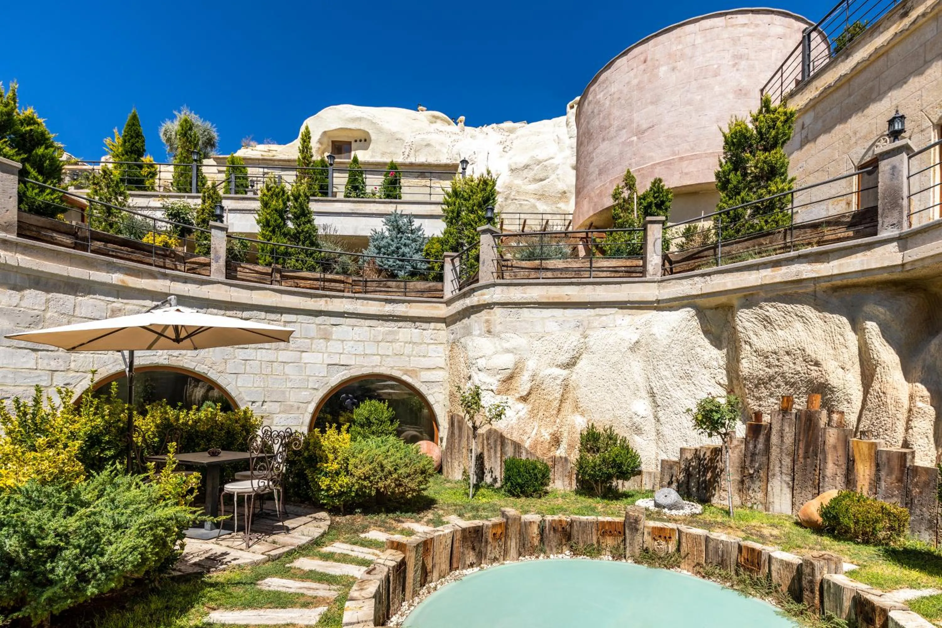 Garden view in Utopia Cave Cappadocia