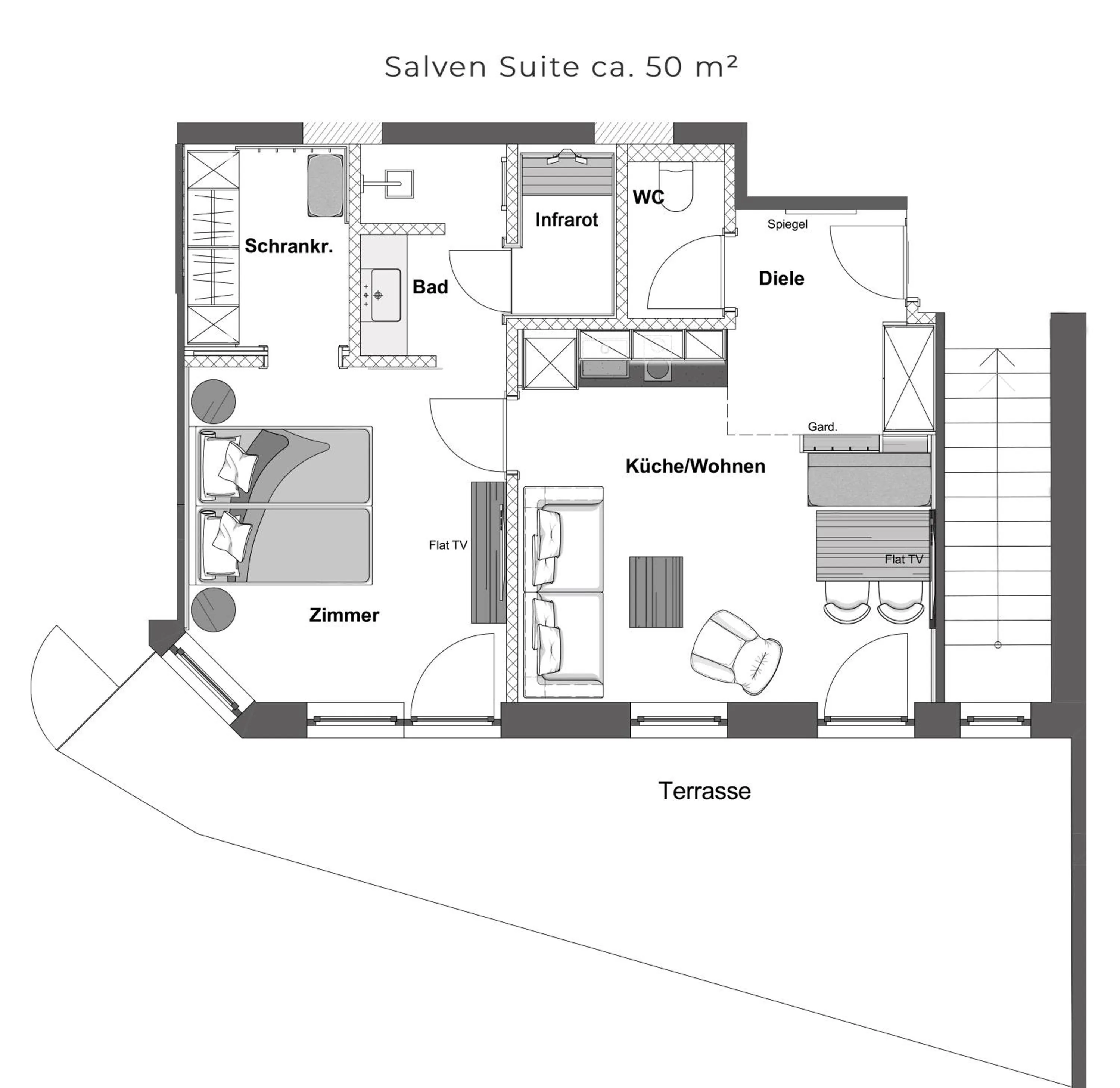 Floor plan in Hotel AlpenSchlössl