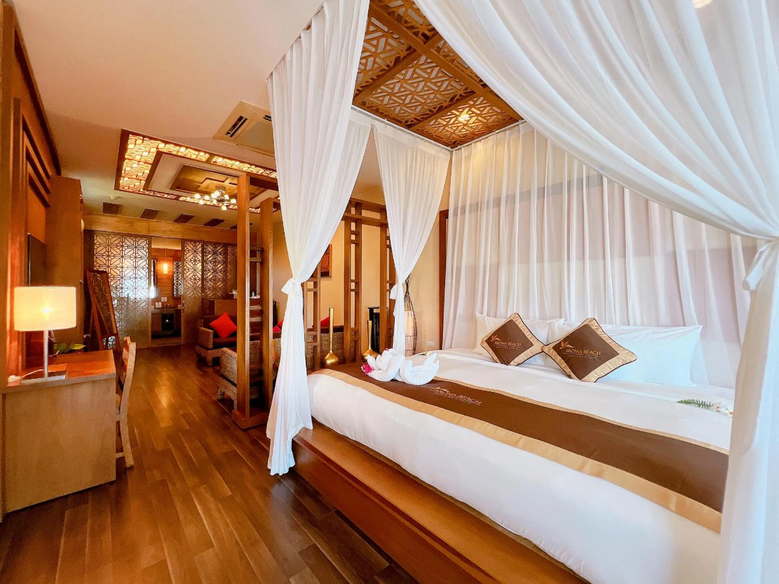 Bedroom, Bed in Aroma Beach Resort and Spa