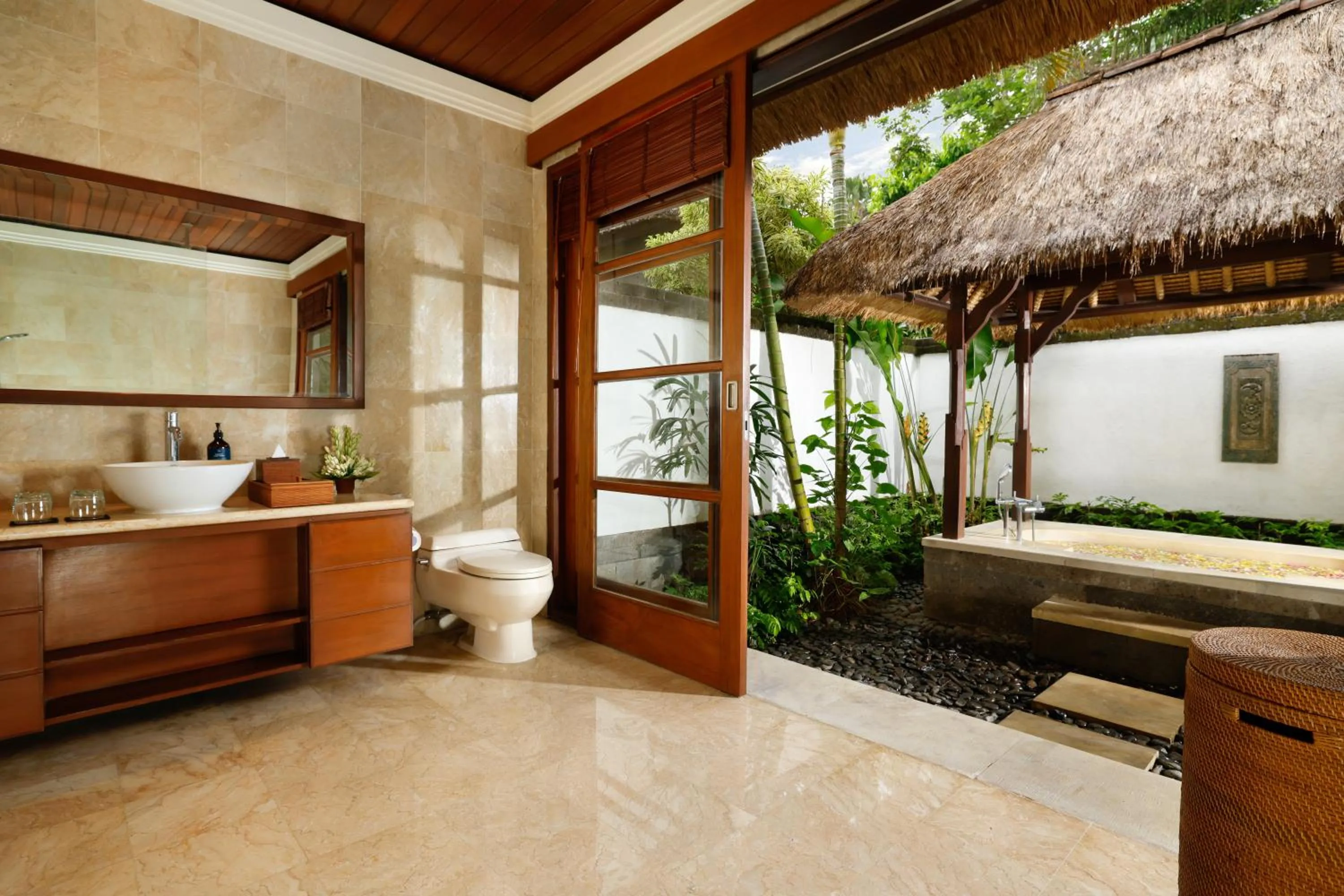 Bathroom in Jimbaran Beach Villas by Nakula