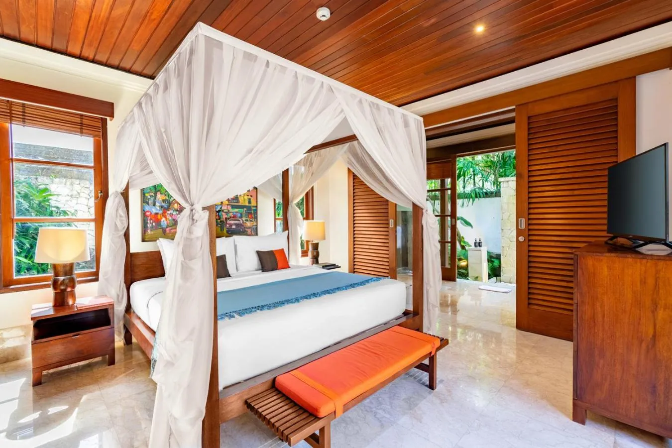Bedroom, Bed in Jimbaran Beach Villas by Nakula