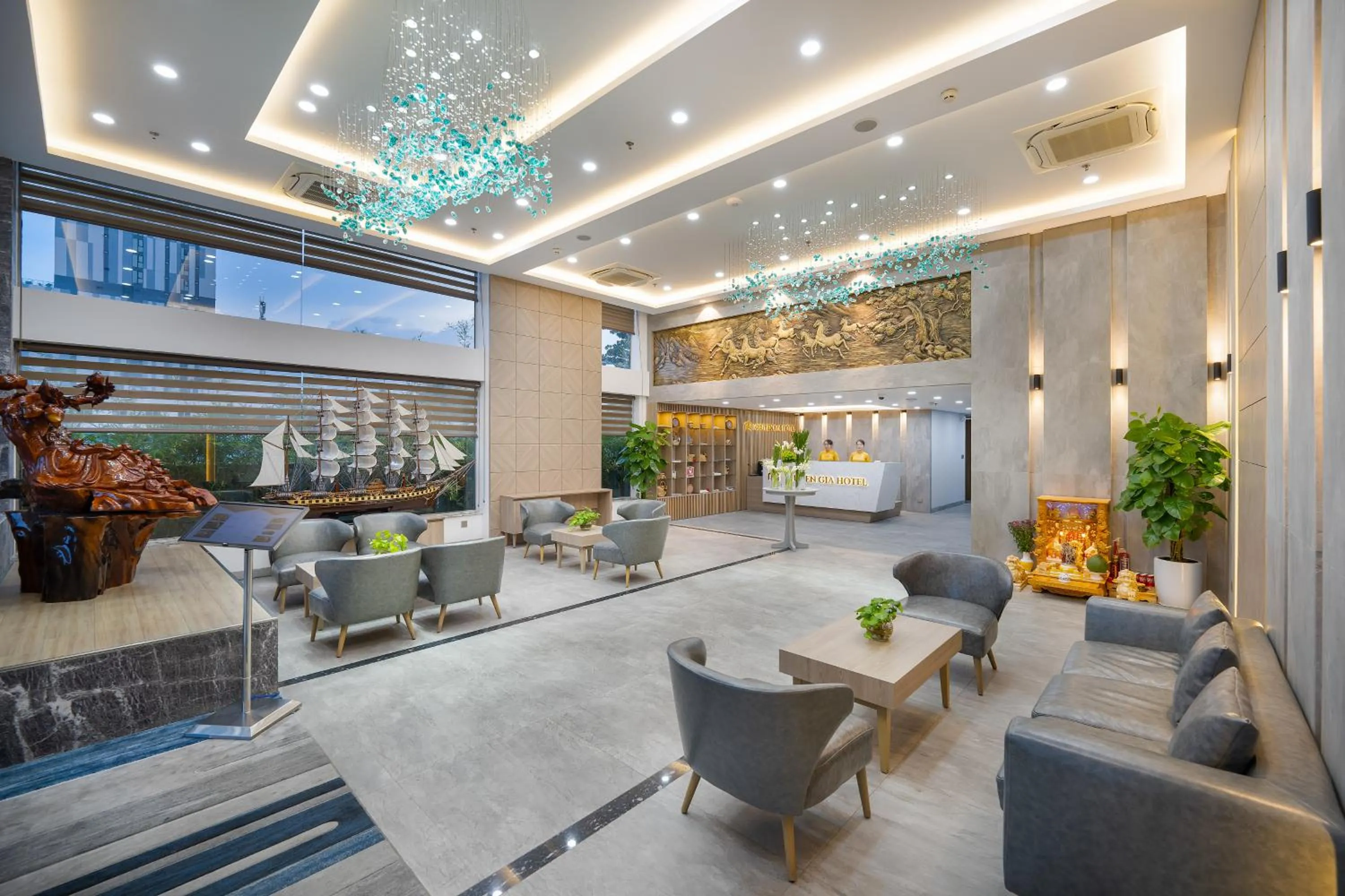 Lobby or reception in Nguyen Gia Hotel