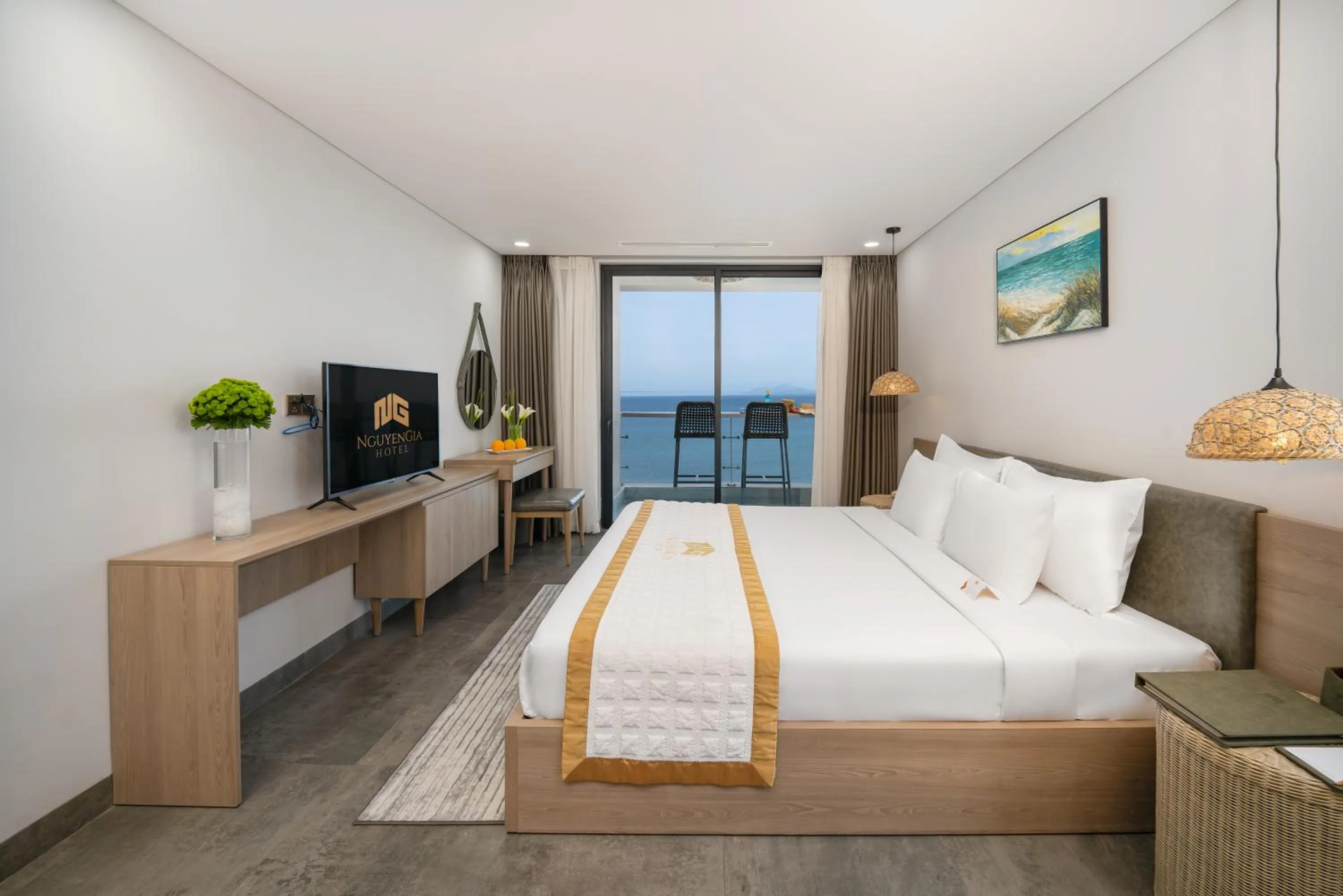 Bed in Nguyen Gia Hotel