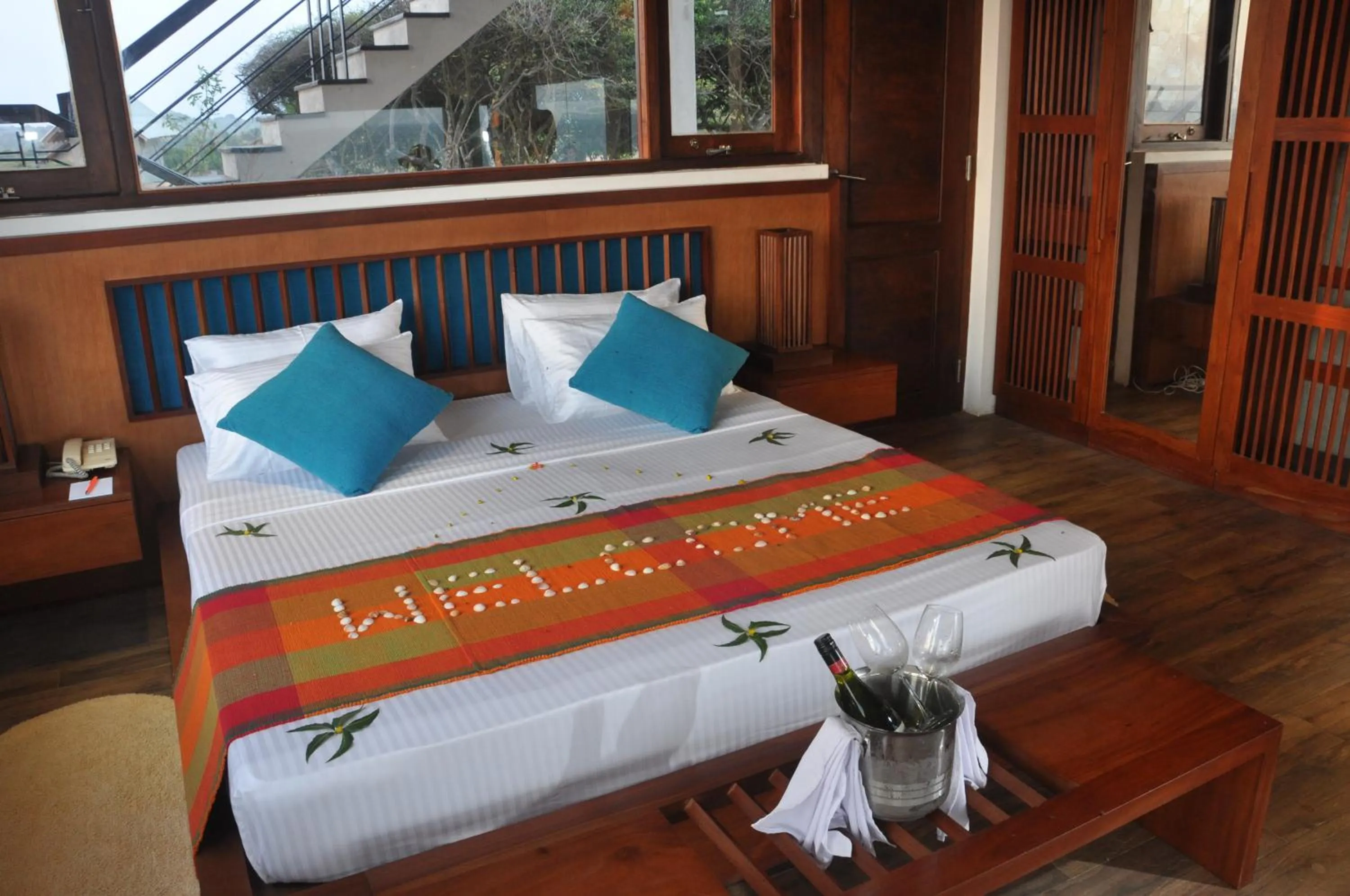 Bed in Laya Safari Resorts & Spa