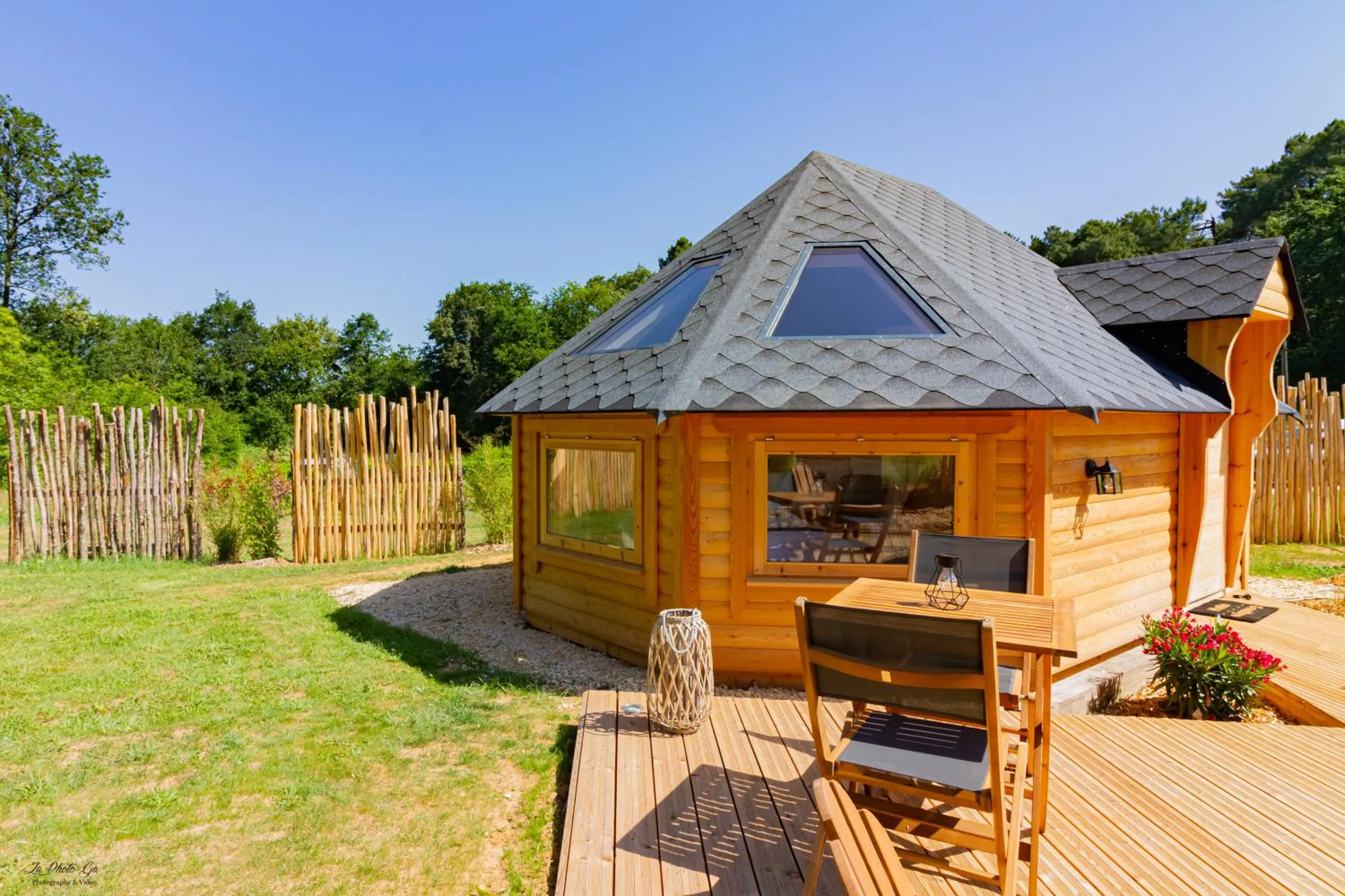 Patio in Cabane Spa belle étoile