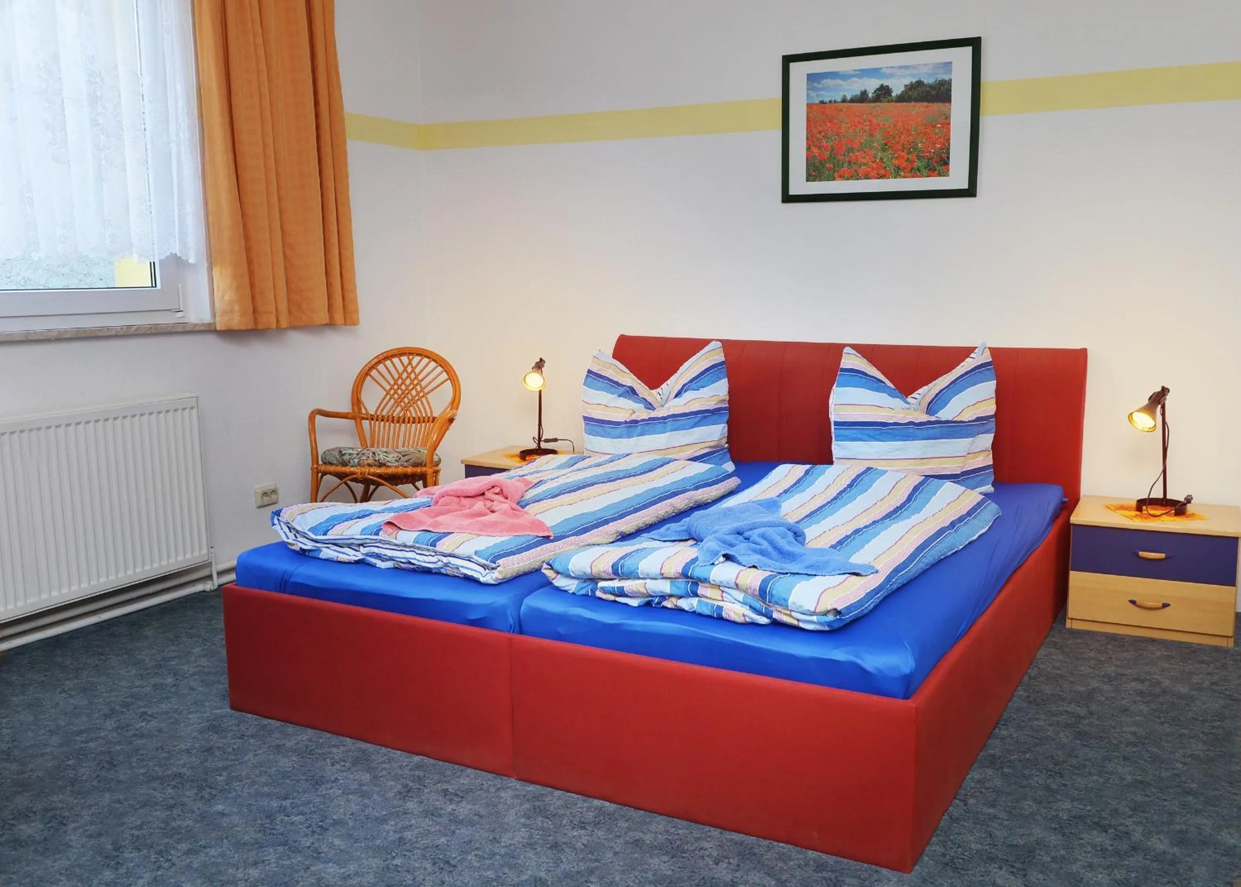 Bed in Pension Damköhler Thale OT Westerhausen