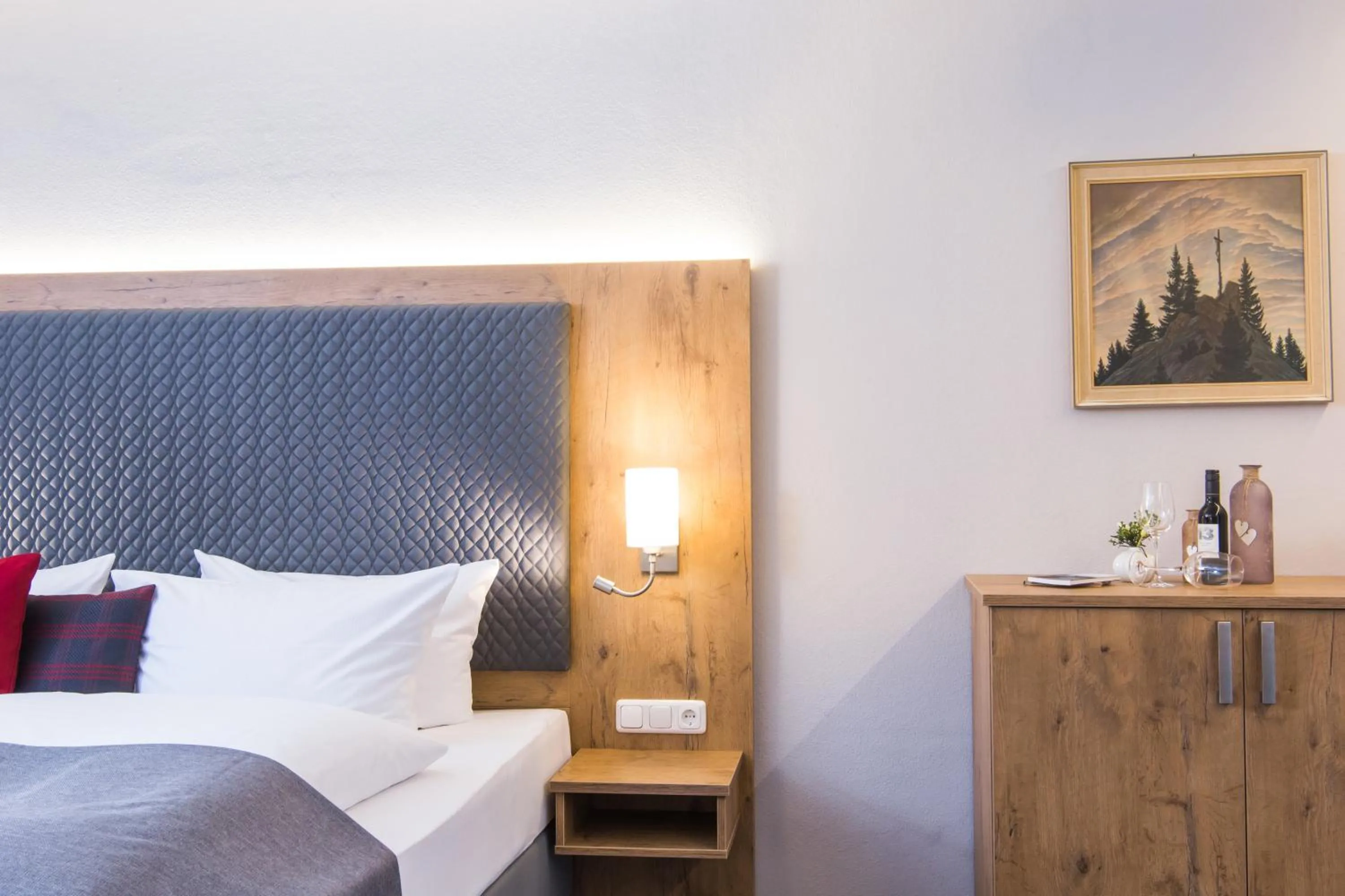 Decorative detail, Bed in Genusshotel "Zum Wendl"