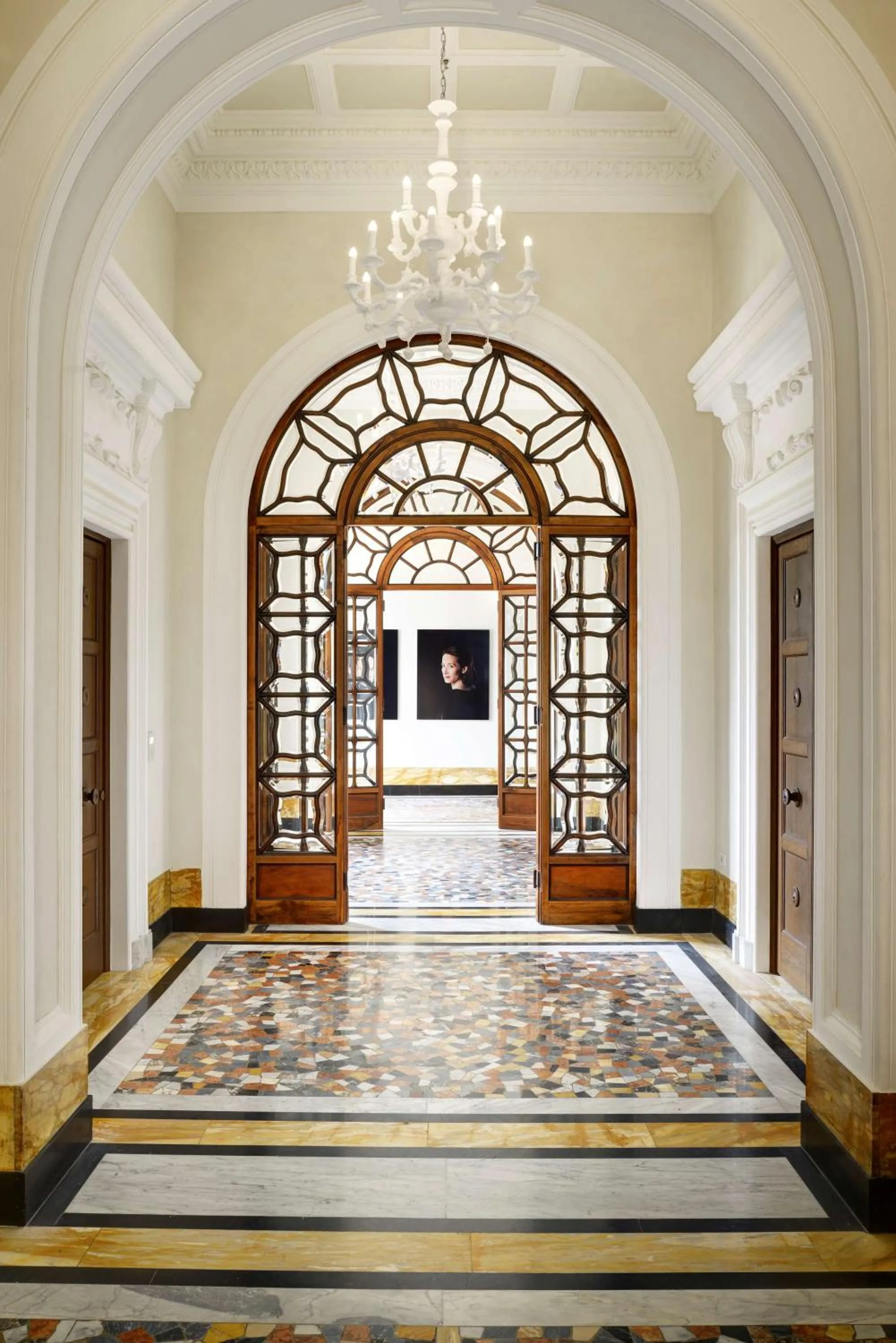 Decorative detail in Palazzo Montemartini Rome, A Radisson Collection Hotel