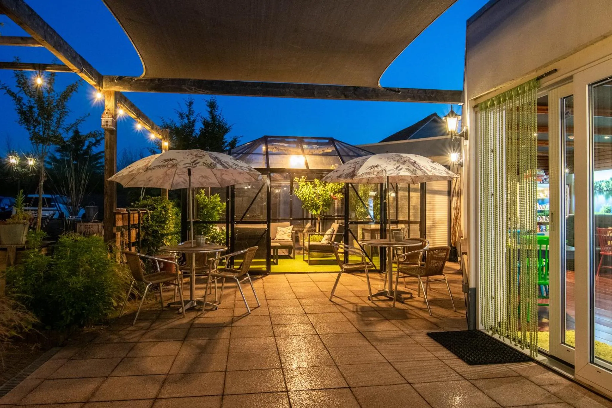 Garden view in B&B Katoo