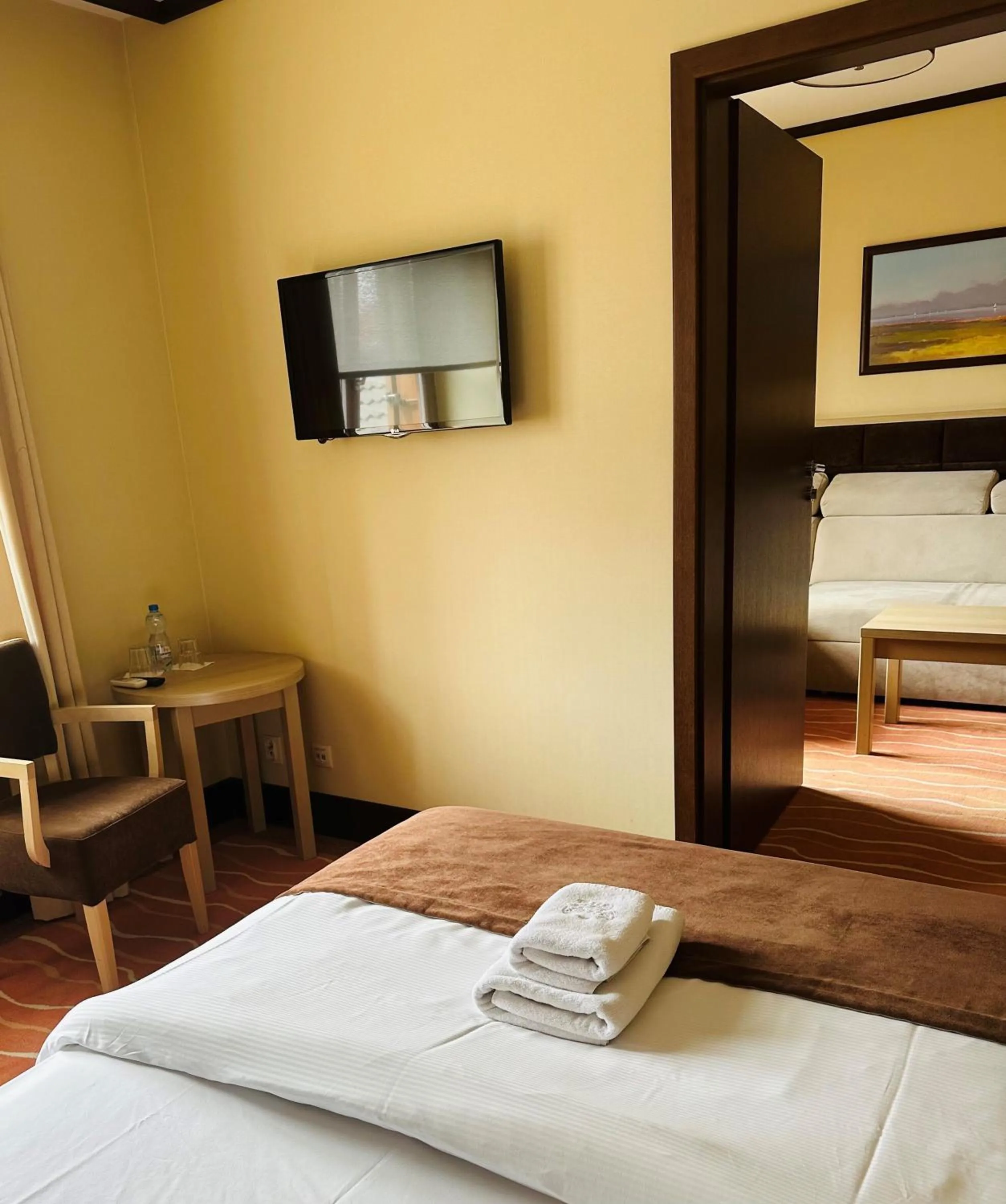 Bed in Hotel Skarbek