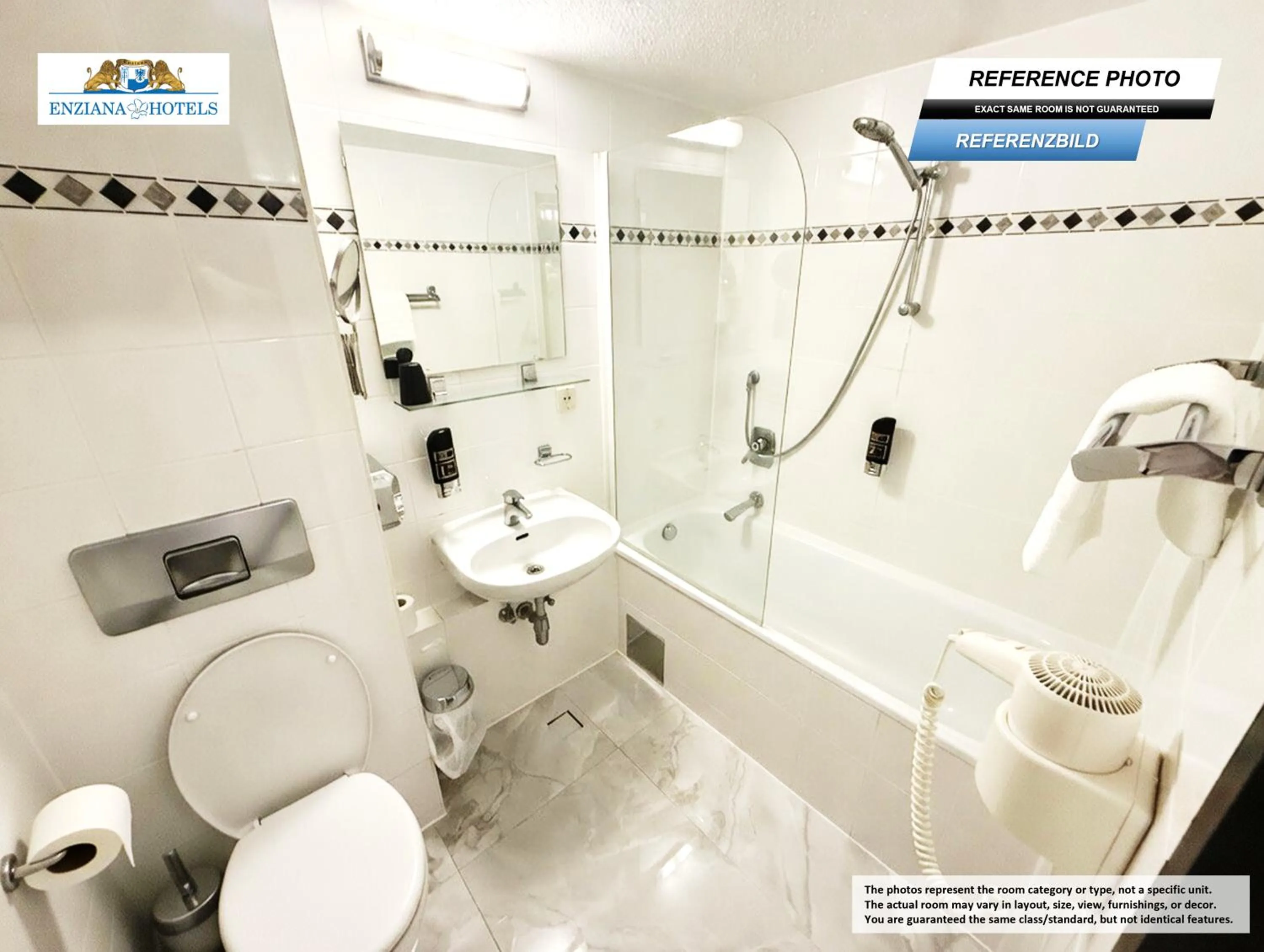 Bathroom in Hotel Enziana Wien