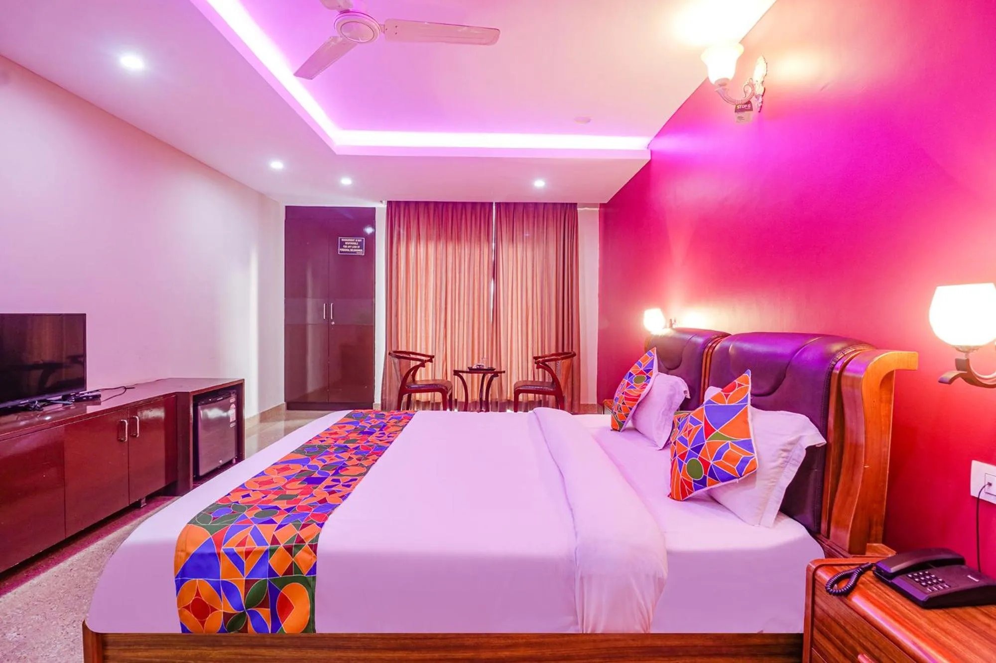 TV and multimedia, Bed in FabHotel Turning Point - Nr Ulsoor Lake