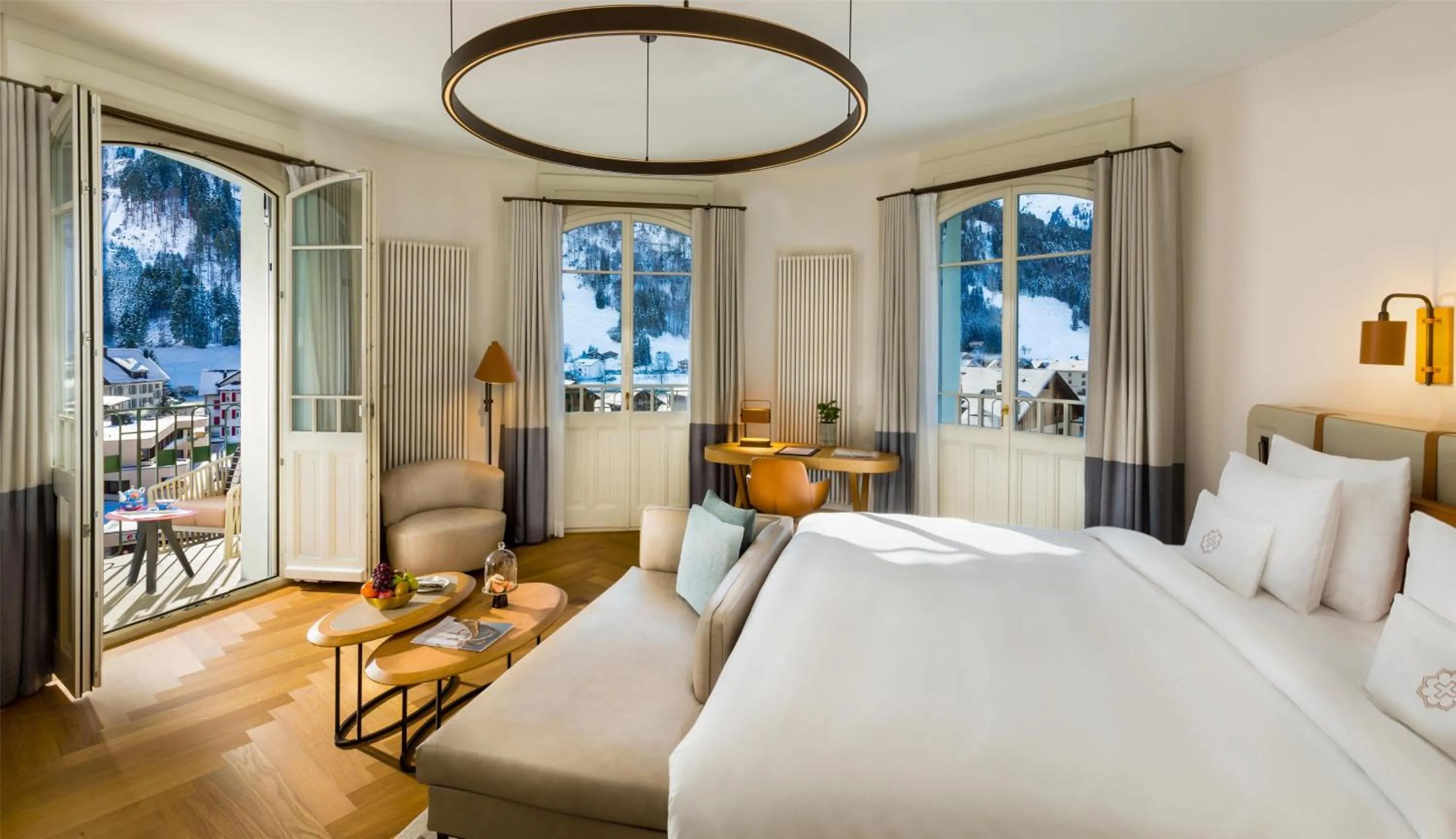 Bedroom, Bed in Kempinski Palace Engelberg