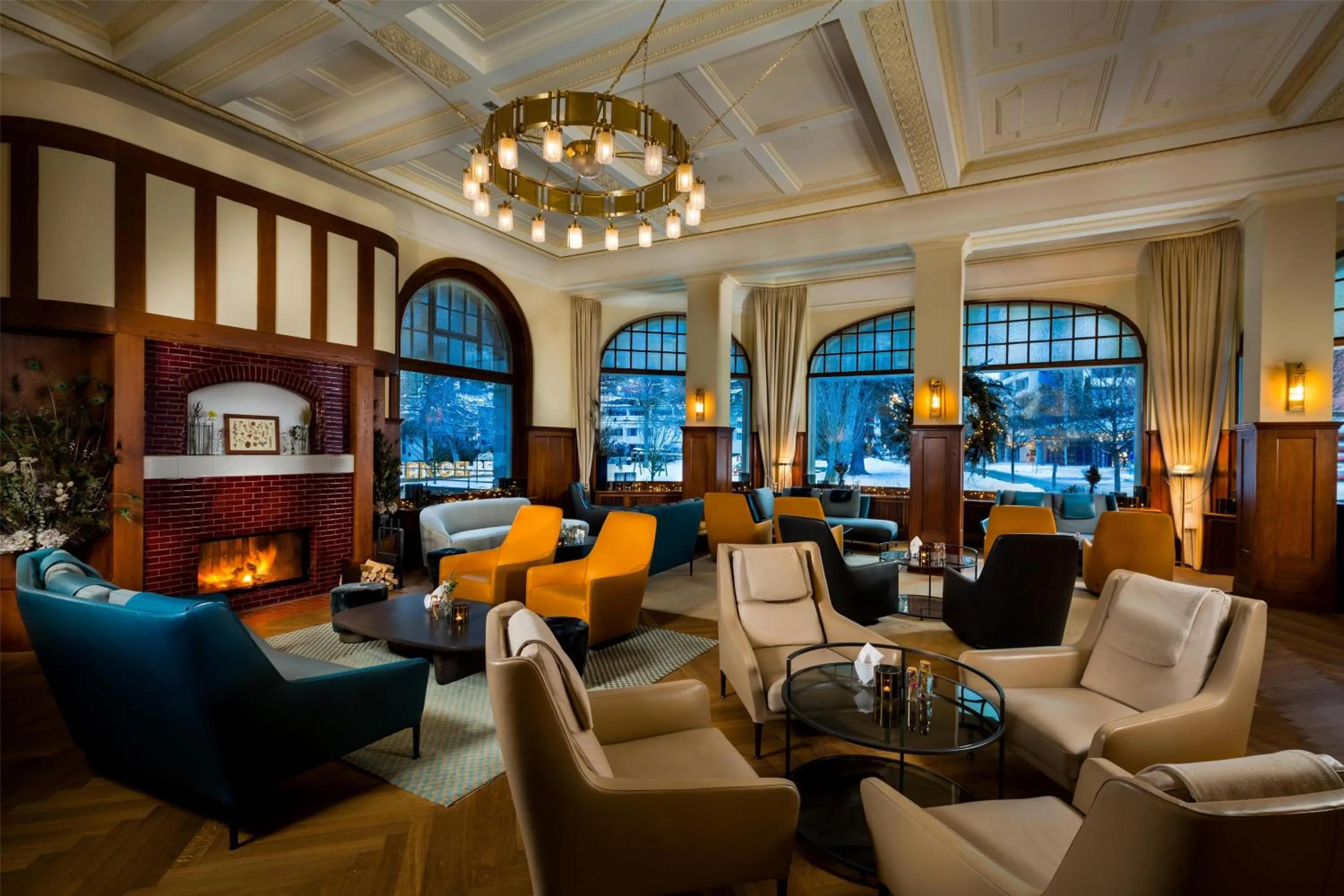 Lobby or reception in Kempinski Palace Engelberg