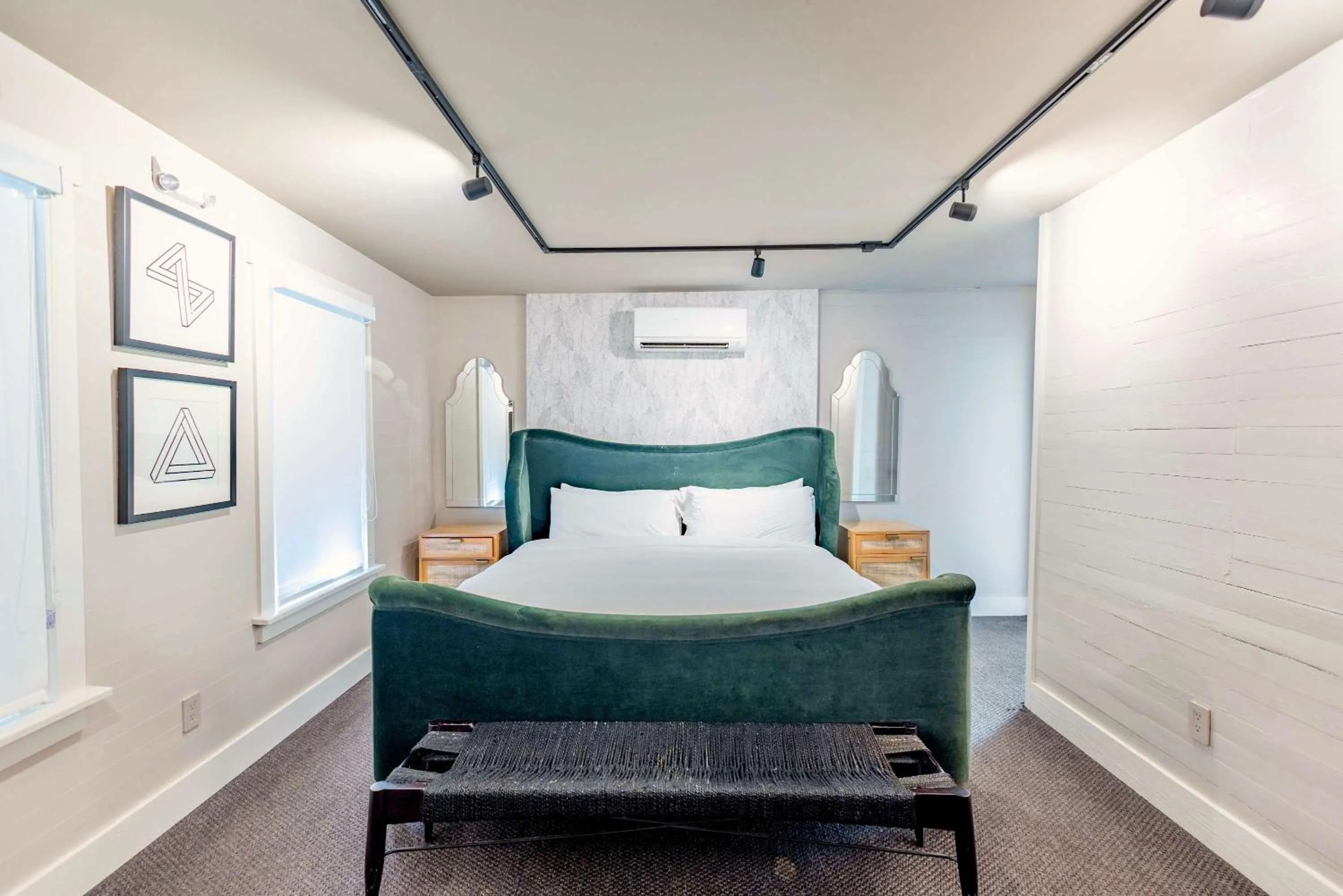 Bed in Yellow Room at Grand Maloney