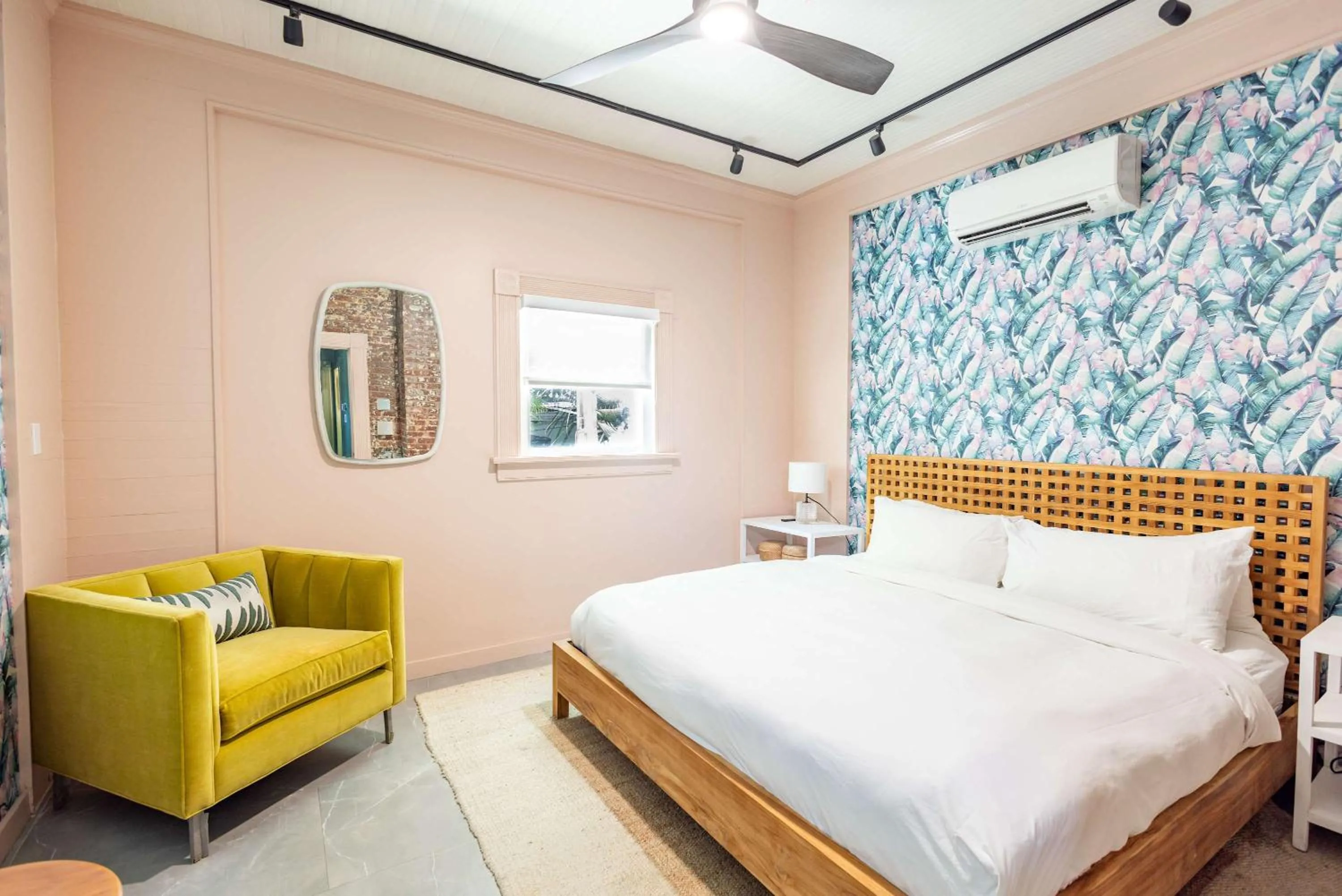 Bed in Green Room at the Grand Maloney