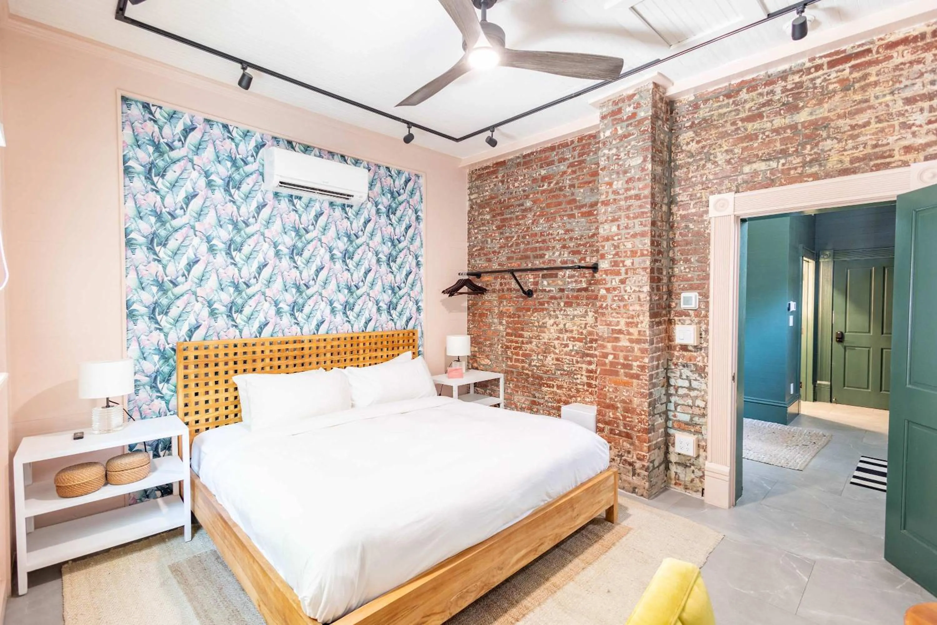 Bed in Green Room at the Grand Maloney