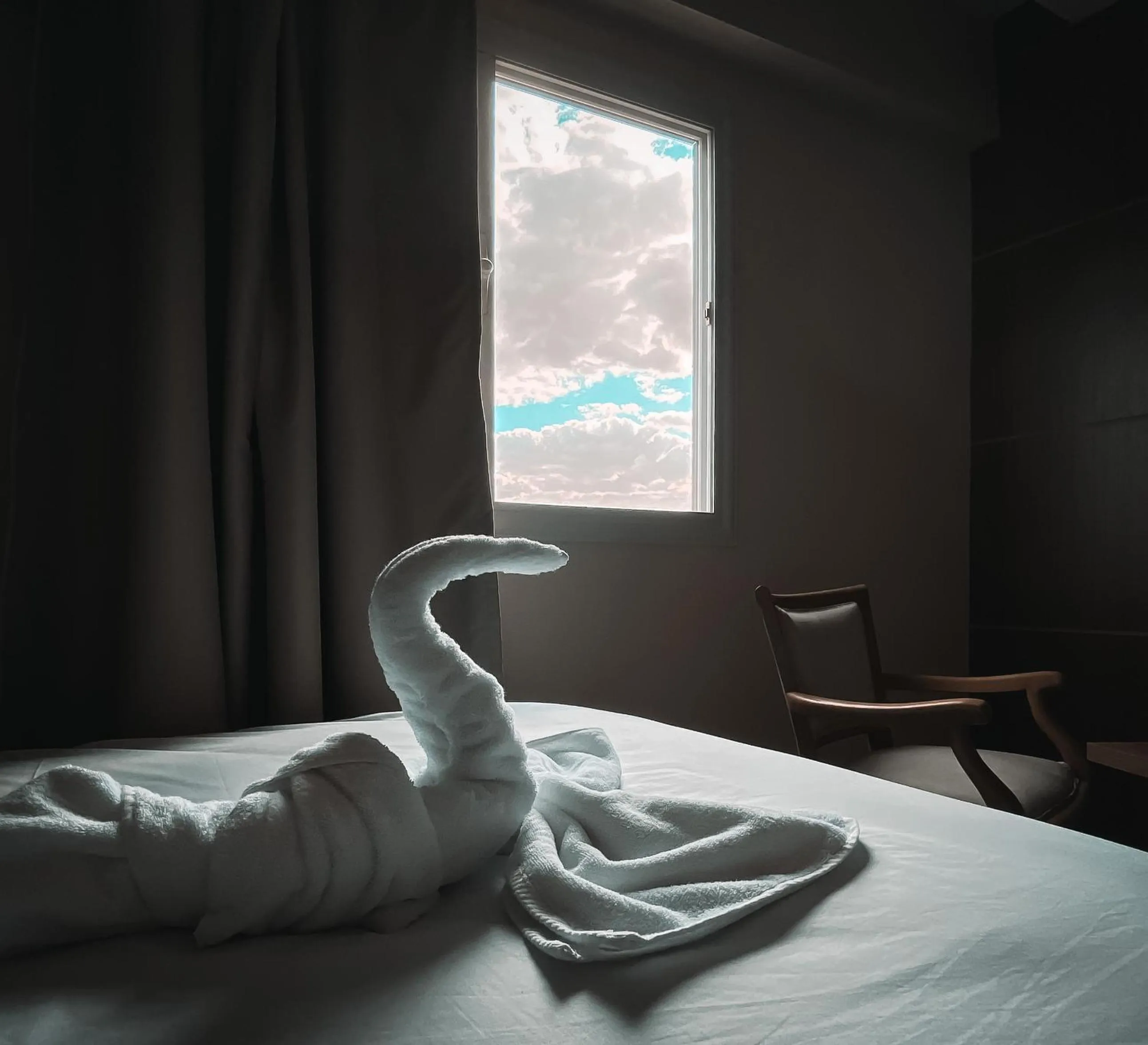 Bed in Nine Pyramids View Hotel