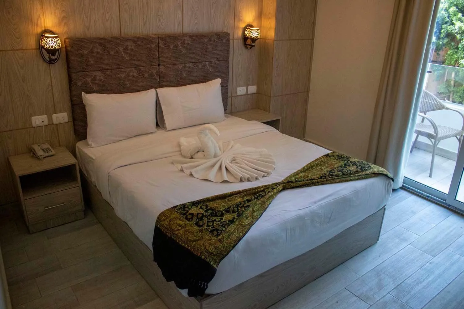 Bed in Nine Pyramids View Hotel
