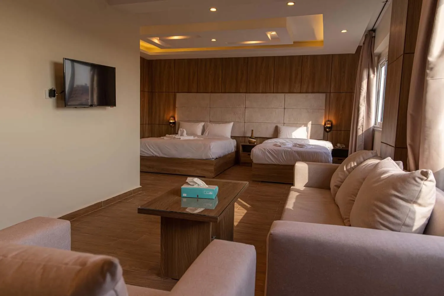 Bed in Nine Pyramids View Hotel