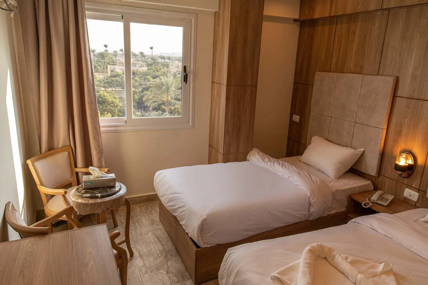 Bed in Nine Pyramids View Hotel